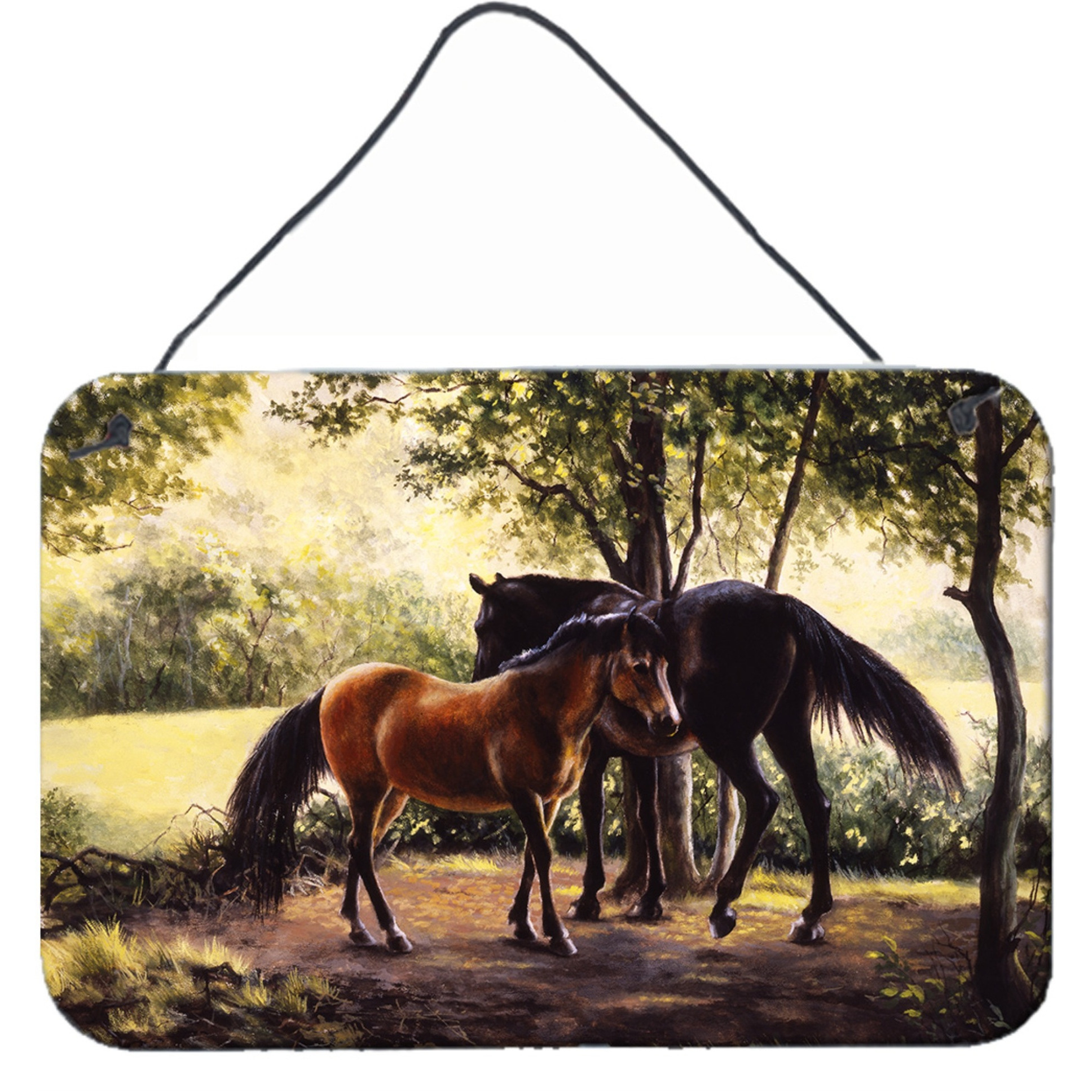 &quotCaroline's Treasures Horses by Daphne Baxter Wall or Door Hanging Prints BDBA0055DS812, 8HX12W, Multicolor"