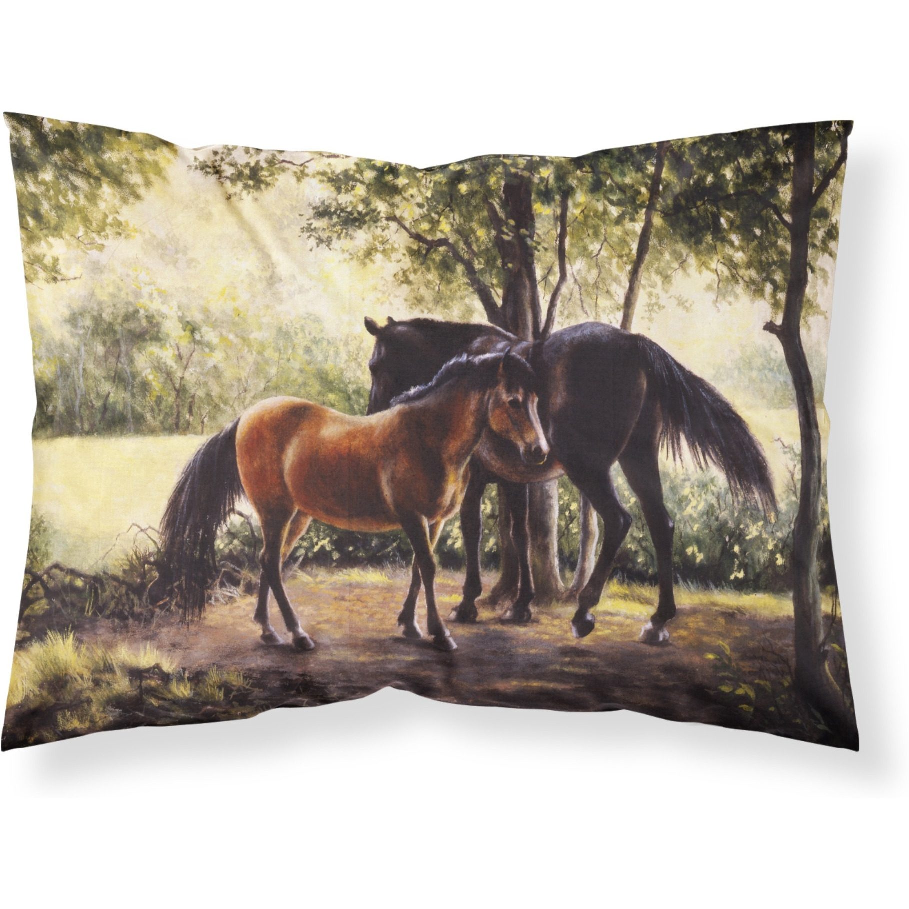 &quotCaroline's Treasures Horses by Daphne Baxter Fabric Standard Pillowcase BDBA0055PILLOWCASE, Multicolor"