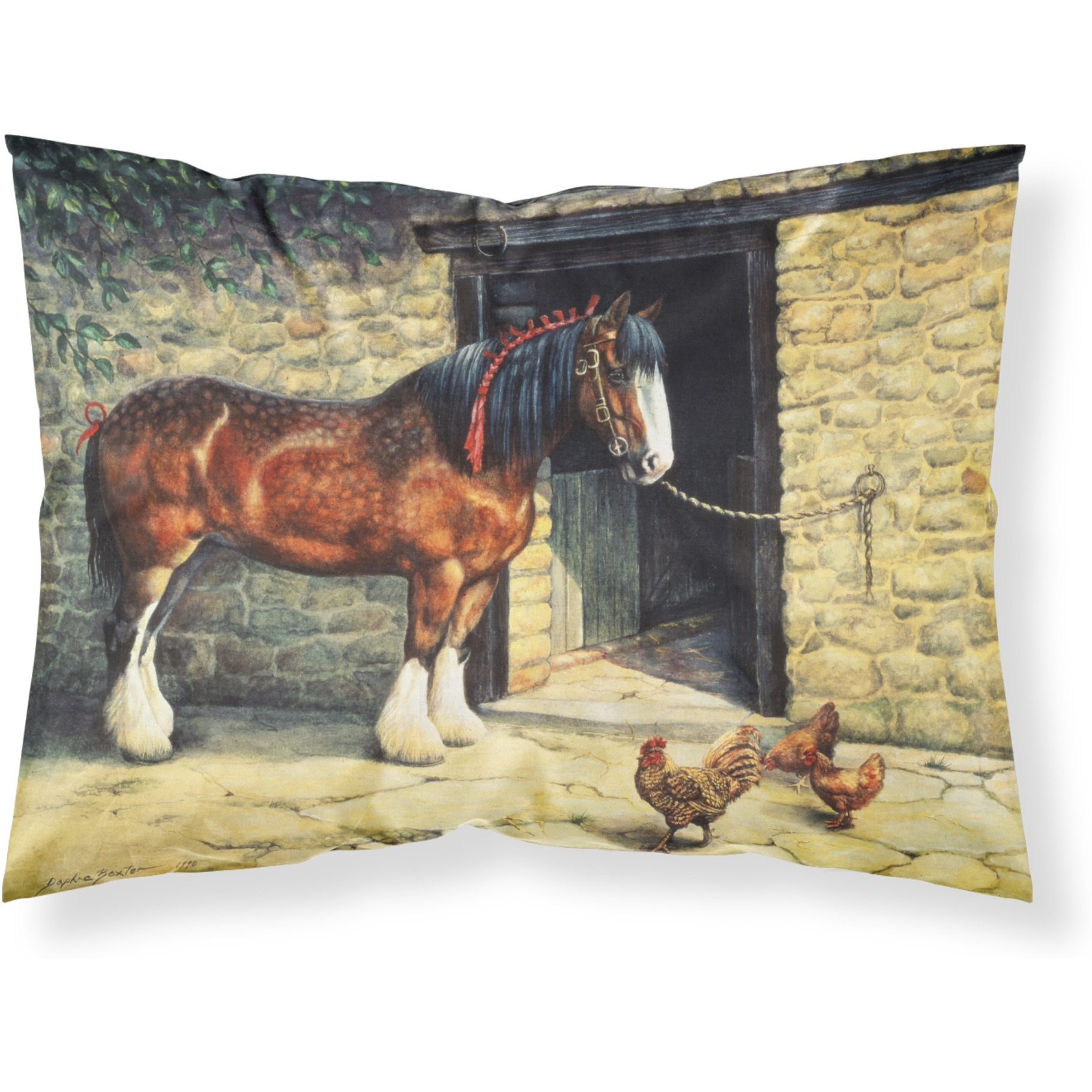 &quotCaroline's Treasures Horse and Chickens by Daphne Baxter Fabric Standard Pillowcase BDBA0087PILLOWCASE, Multicolor"