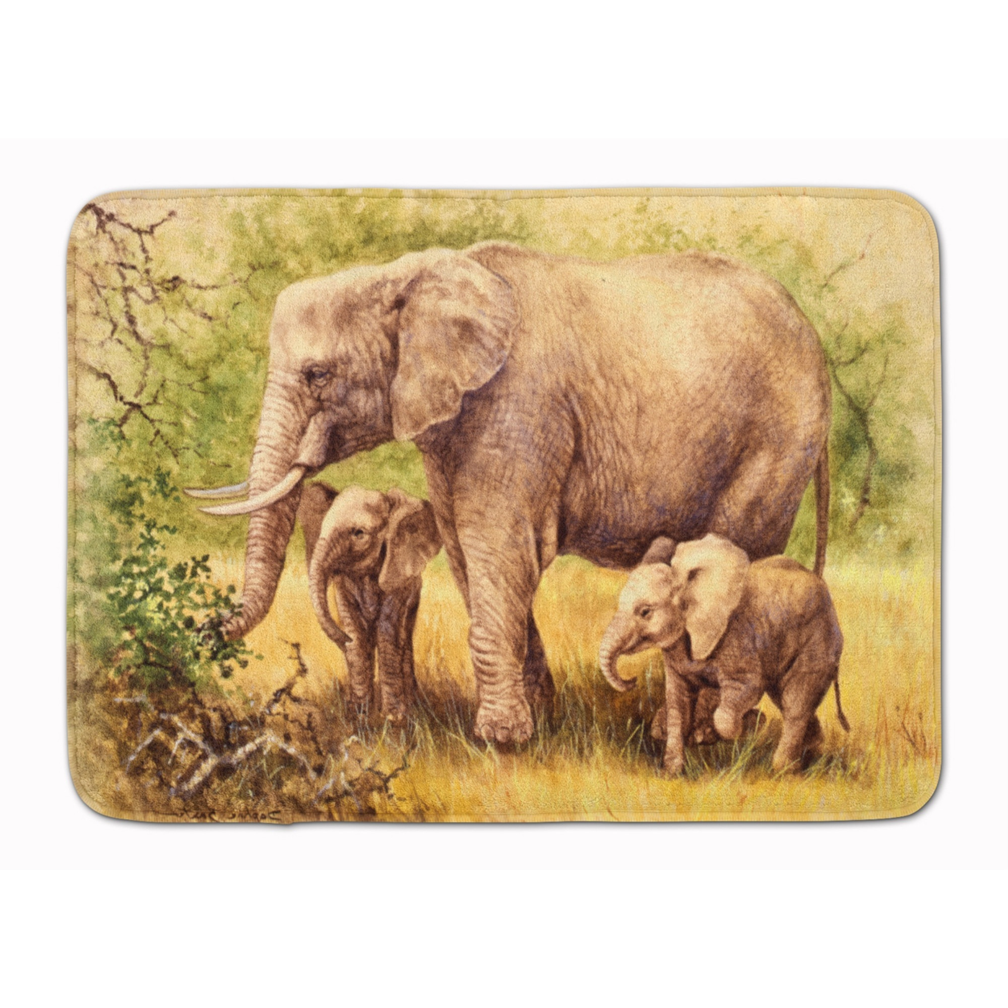 &quotCaroline's Treasures Elephants by Daphne Baxter Floor Mat, 19"" x 27"", Multicolor"