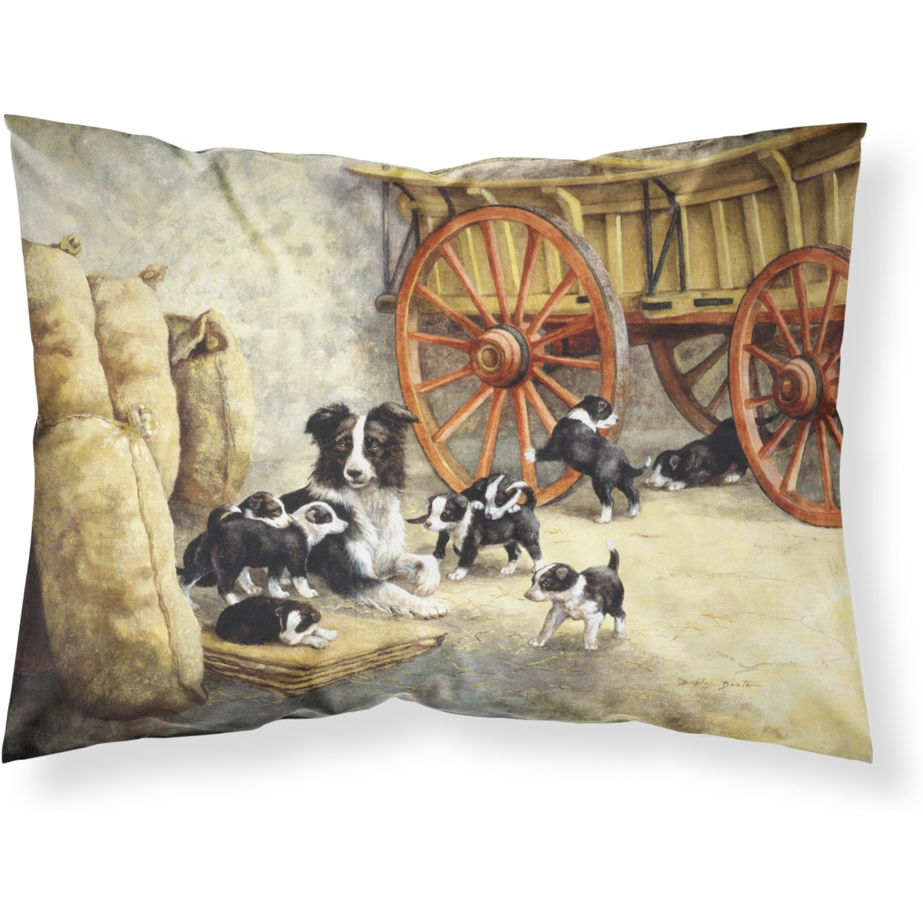 &quotCaroline's Treasures Border Collie Dog Litter Fabric Standard Pillowcase BDBA0118PILLOWCASE, Multicolor"