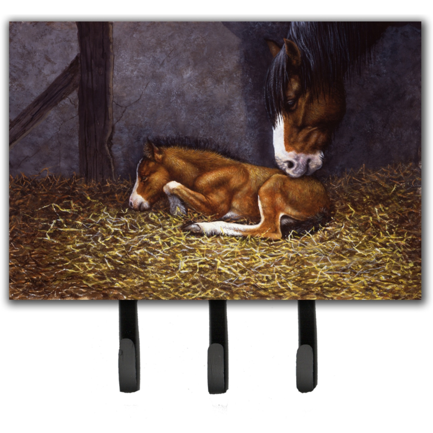 &quotCaroline's Treasures Horse and Her Foal Leash or Key Holder BDBA0207TH68, Triple"