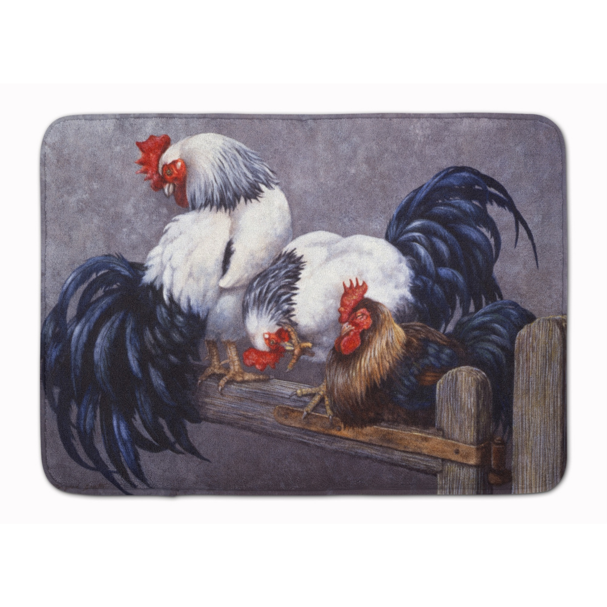 &quotCaroline's Treasures Roosters Roosting Floor Mat, 19"" x 27"", Multicolor"