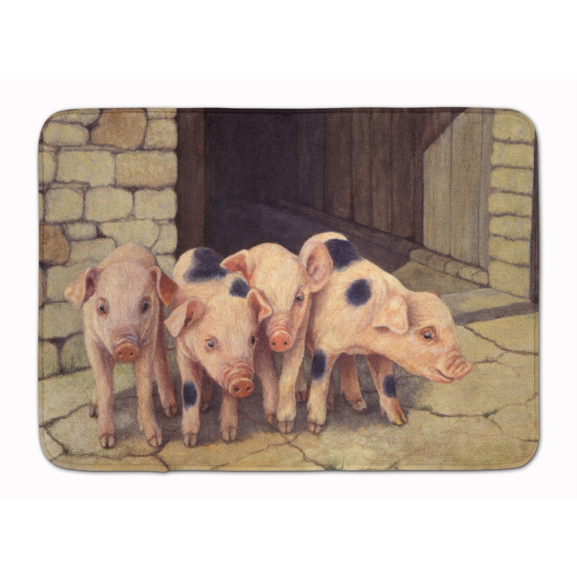 &quotCaroline's Treasures Pigs Piglets by Daphne Baxter Floor Mat, 19"" x 27"", Multicolor"