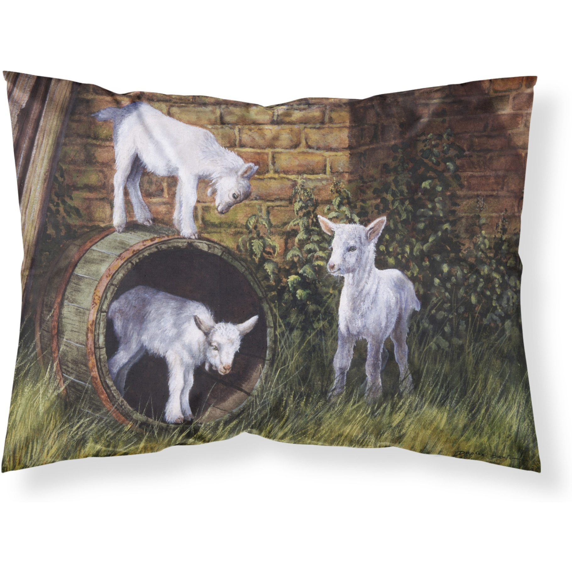 &quotCaroline's Treasures Goats by Daphne Baxter Fabric Standard Pillowcase BDBA0232PILLOWCASE, Multicolor"