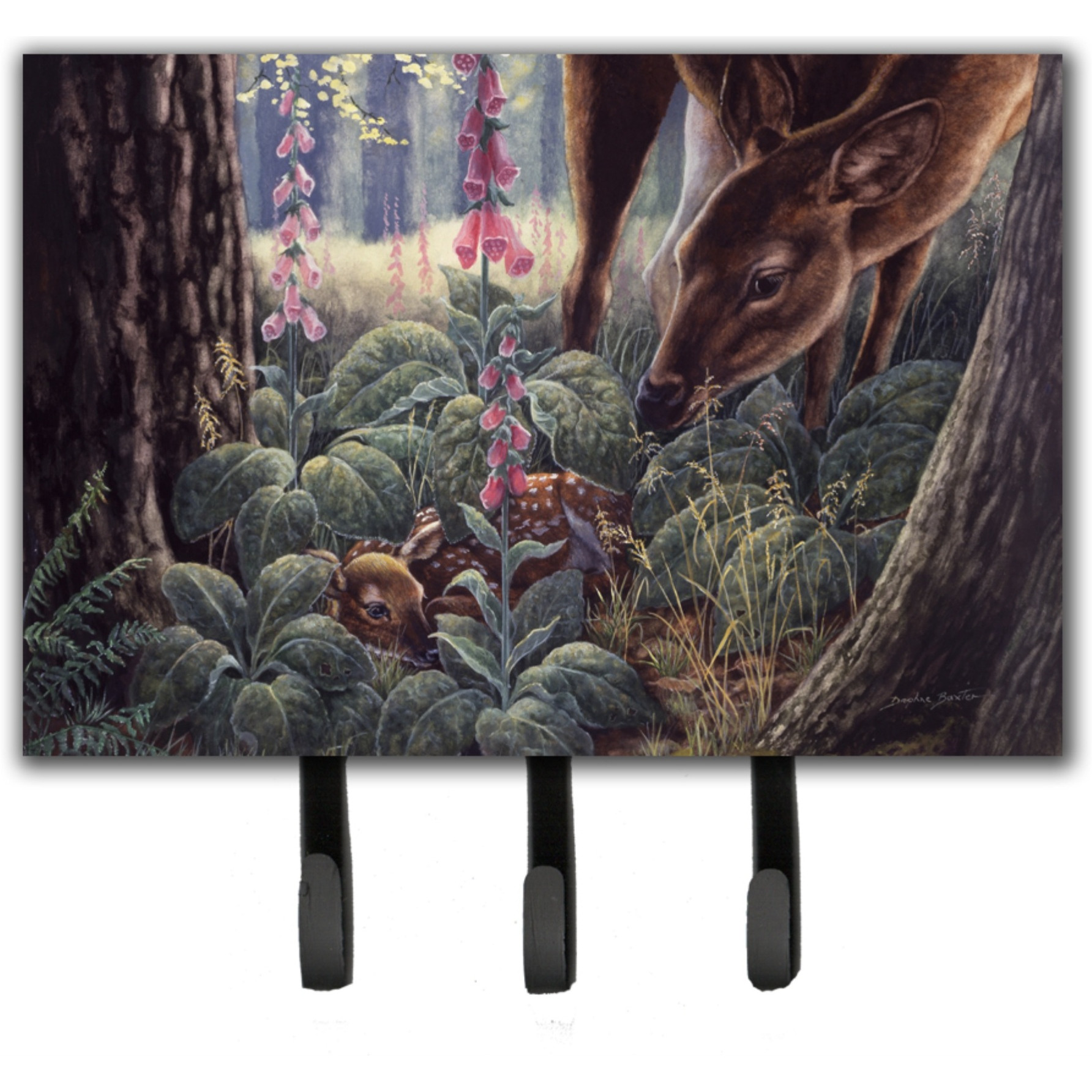&quotCaroline's Treasures Doe and Fawn Deer Leash or Key Holder BDBA0259TH68, Triple"
