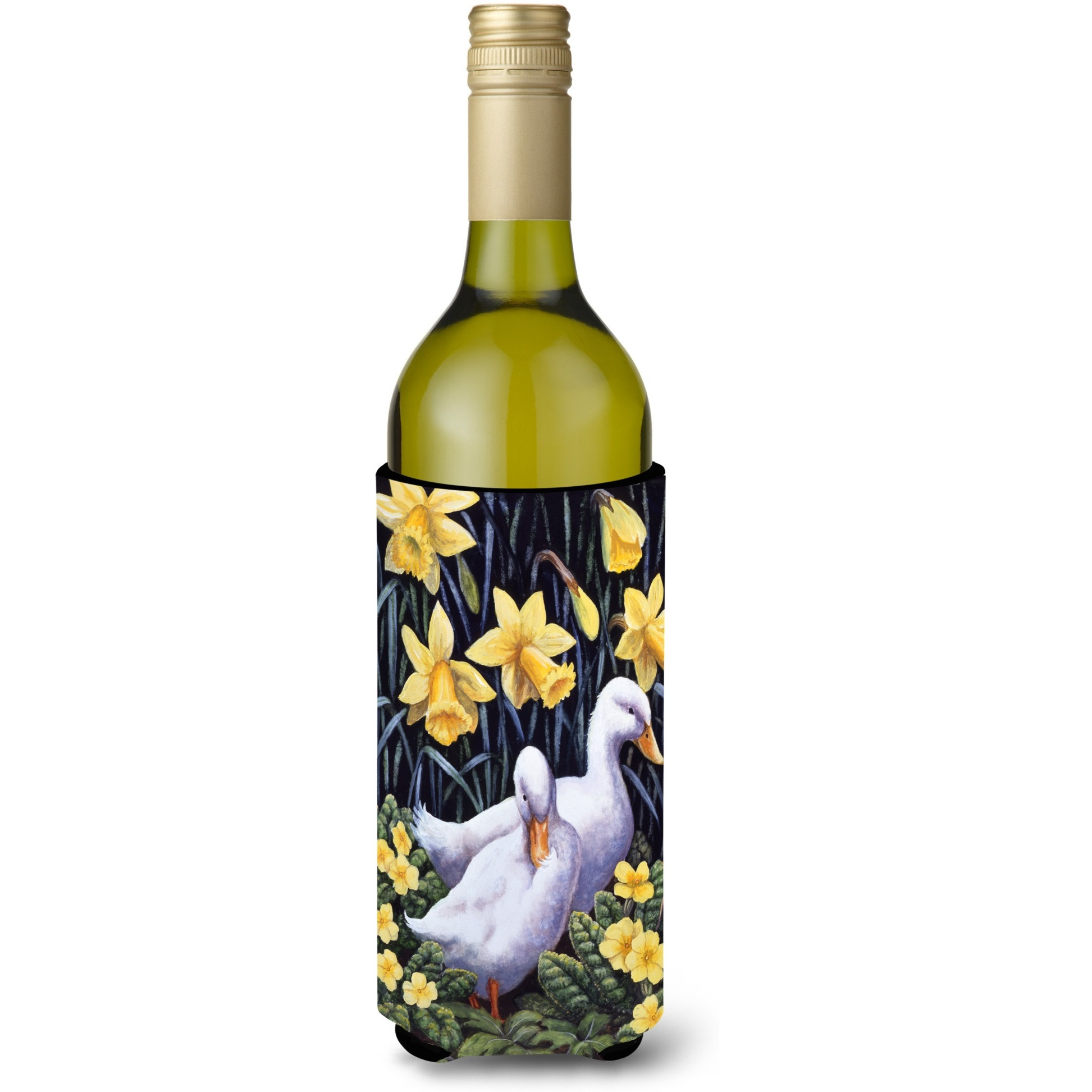 &quotCaroline's Treasures BDBA0279LITERK "&quotDucks by Daphne Baxter"" Wine Bottle Beverage Insulator Hugger, 750ml, Multicolor"