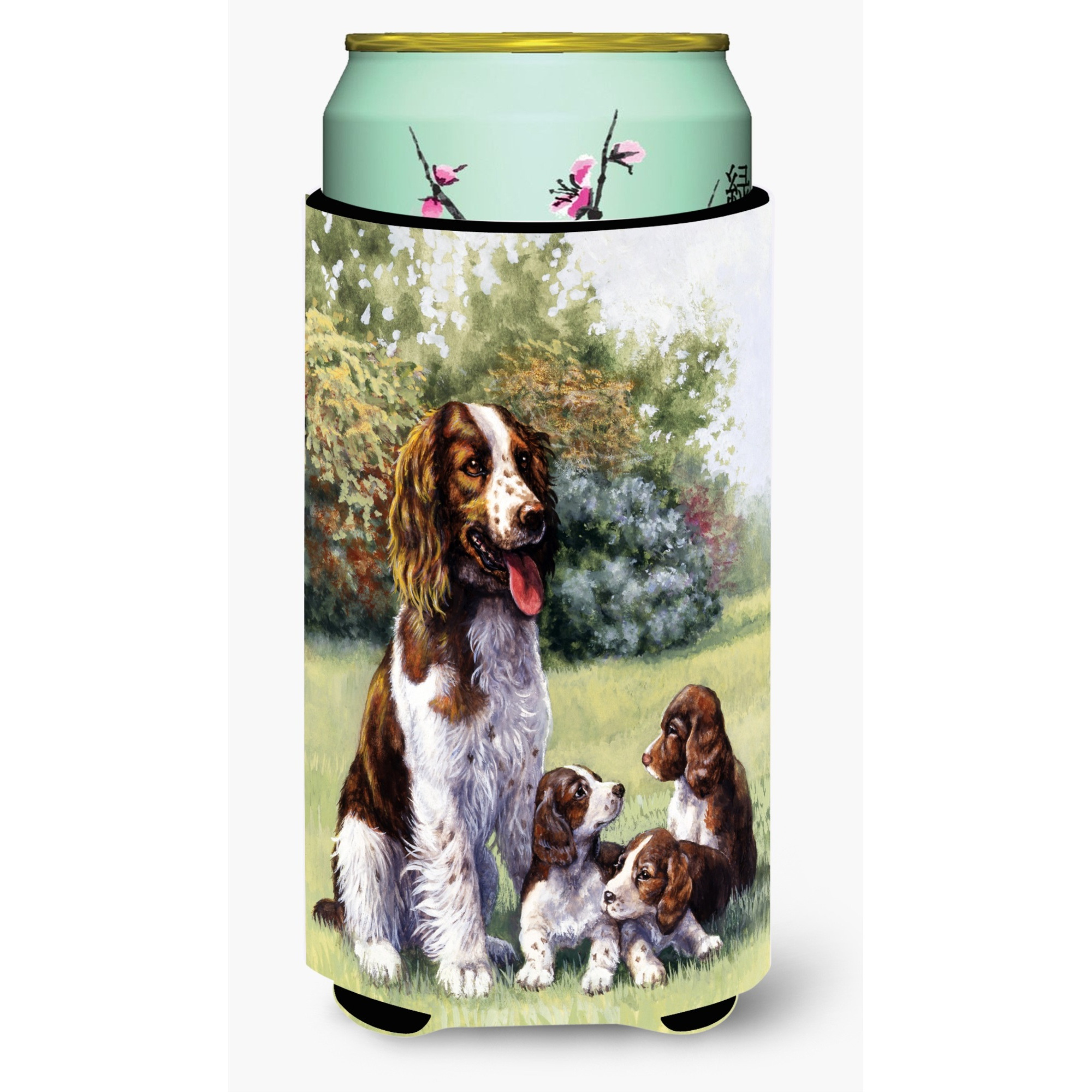&quotCaroline's Treasures Springer Spaniels by Daphne Baxter Tall Boy Koozie Hugger, Multicolor"