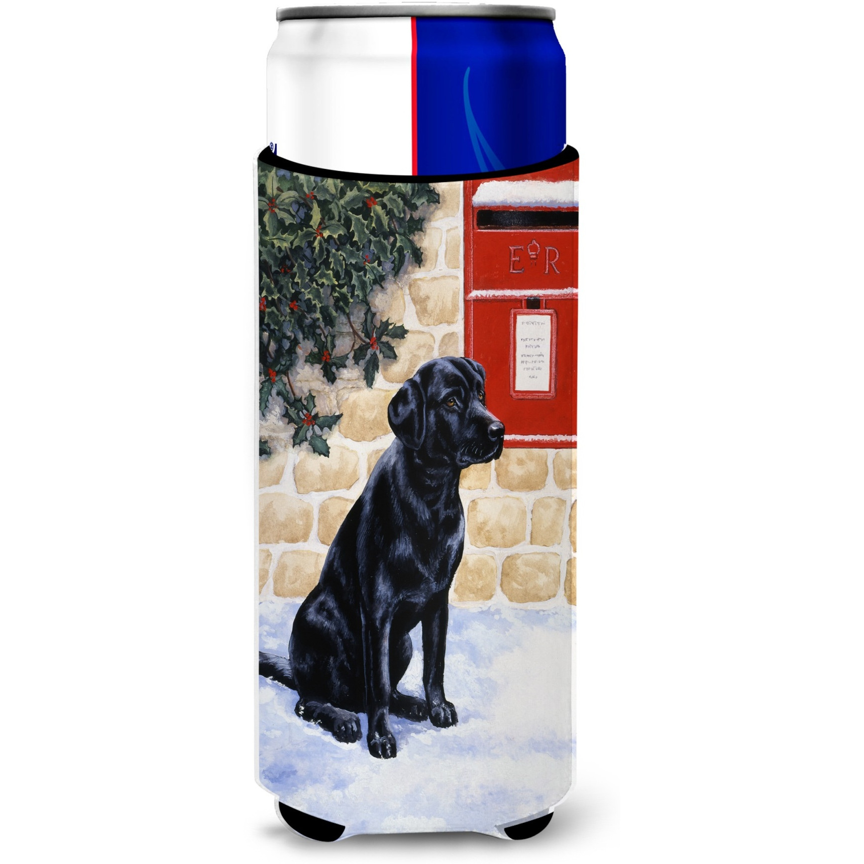 &quotCaroline's Treasures Black Labrador by The Mail Box Michelob Ultra Koozies for Slim Cans, Multicolor"