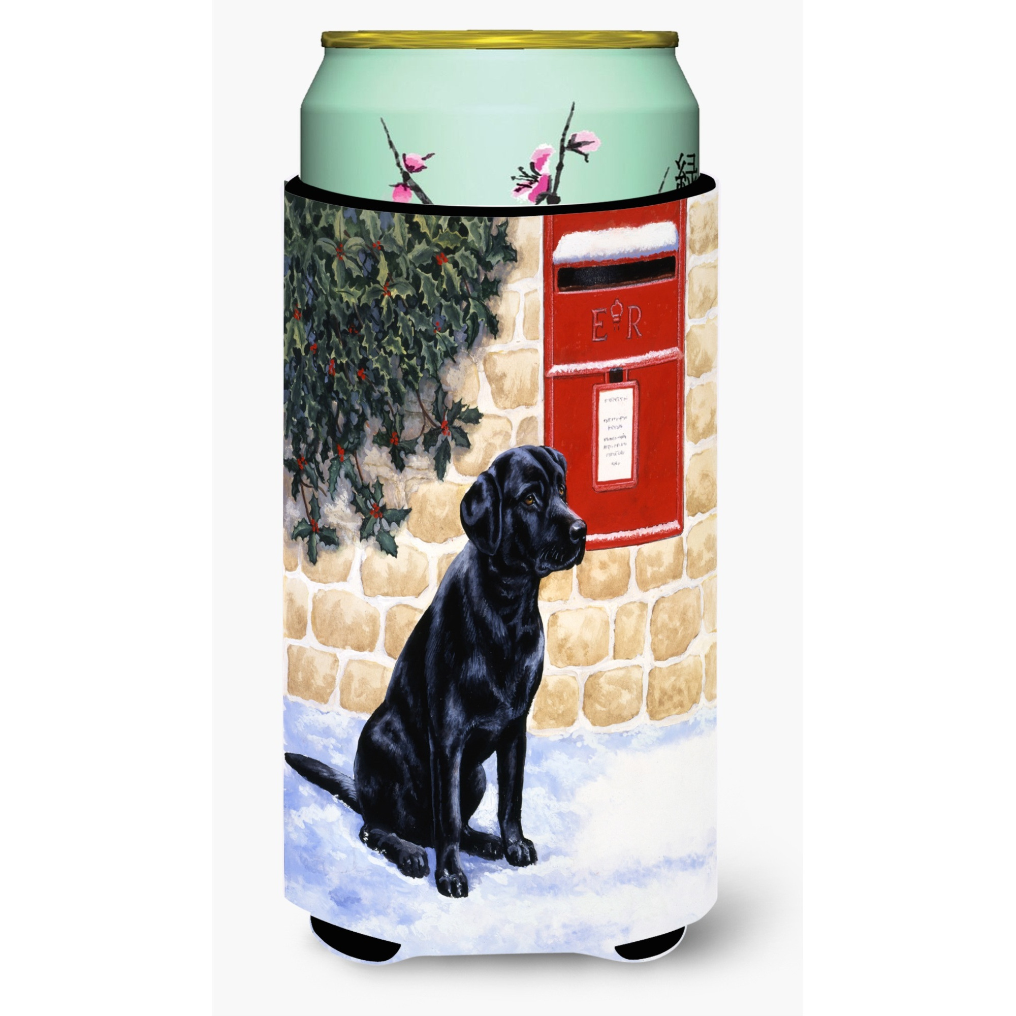 &quotCaroline's Treasures Black Labrador by The Mail Box Tall Boy Koozie Hugger, Multicolor"