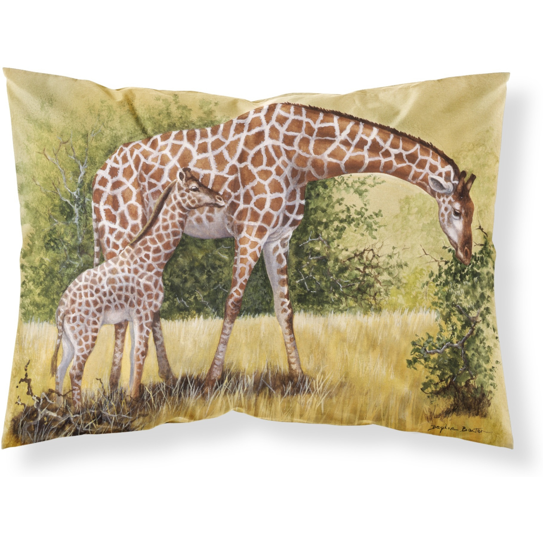 &quotCaroline's Treasures Giraffes by Daphne Baxter Fabric Standard Pillowcase BDBA0309PILLOWCASE, Multicolor"