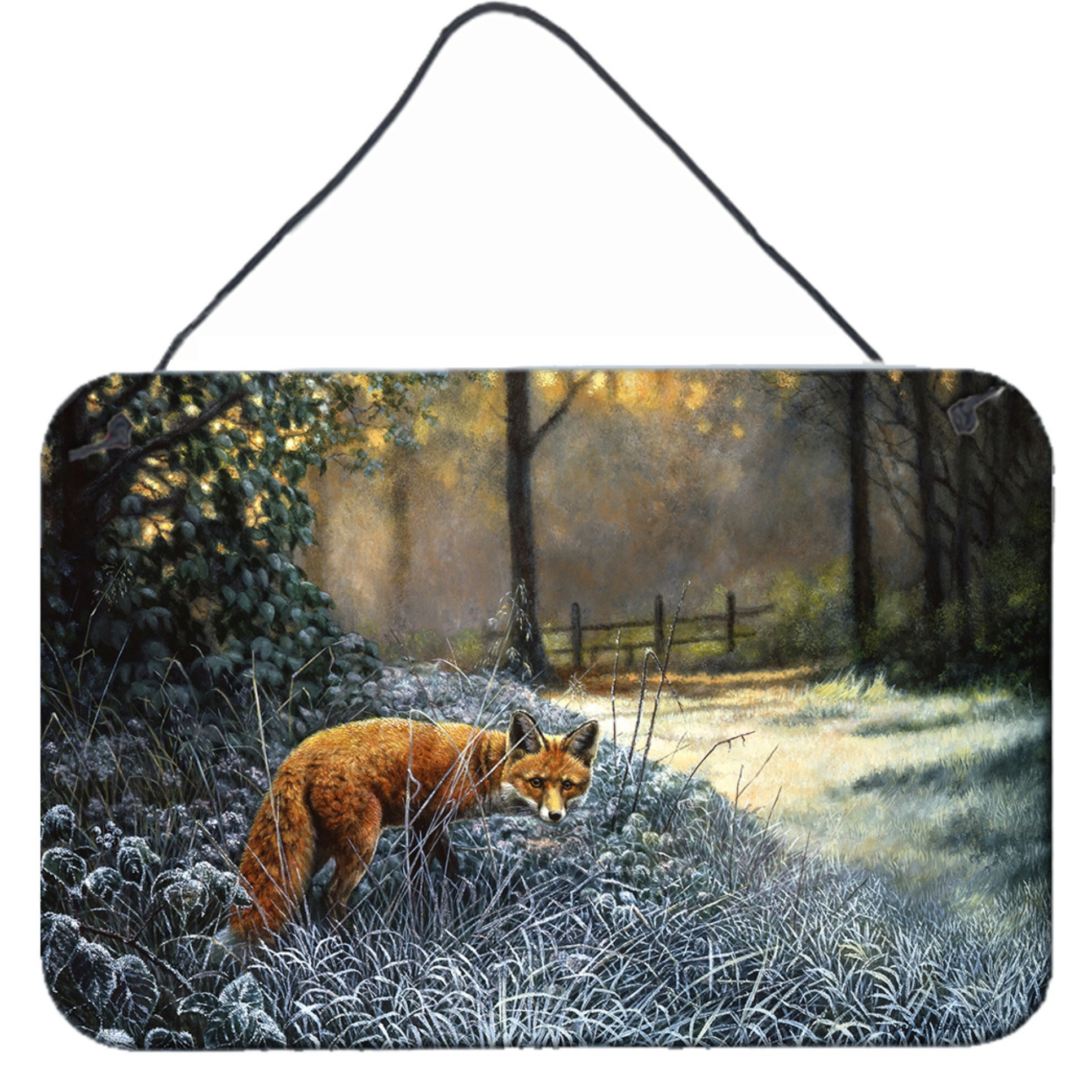 &quotCaroline's Treasures Fox on the Hunt Wall or Door Hanging Prints BDBA0347DS812, 8HX12W"