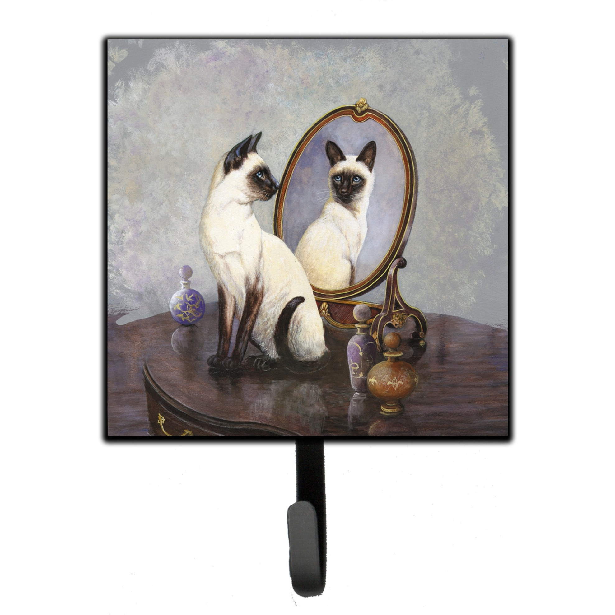 &quotCaroline's Treasures Siamese Reflection by Daphne Baxter Leash or Key Holder BDBA0360SH4, Small, Multicolor"