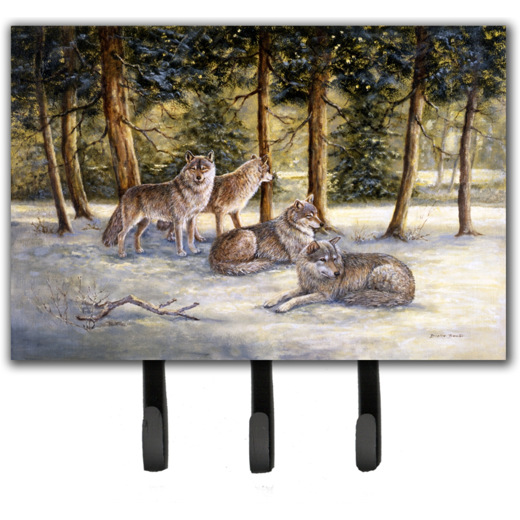 &quotCaroline's Treasures BDBA0371TH68 Wolves by Daphne Baxter Leash or Key Holder, Large, Multicolor"