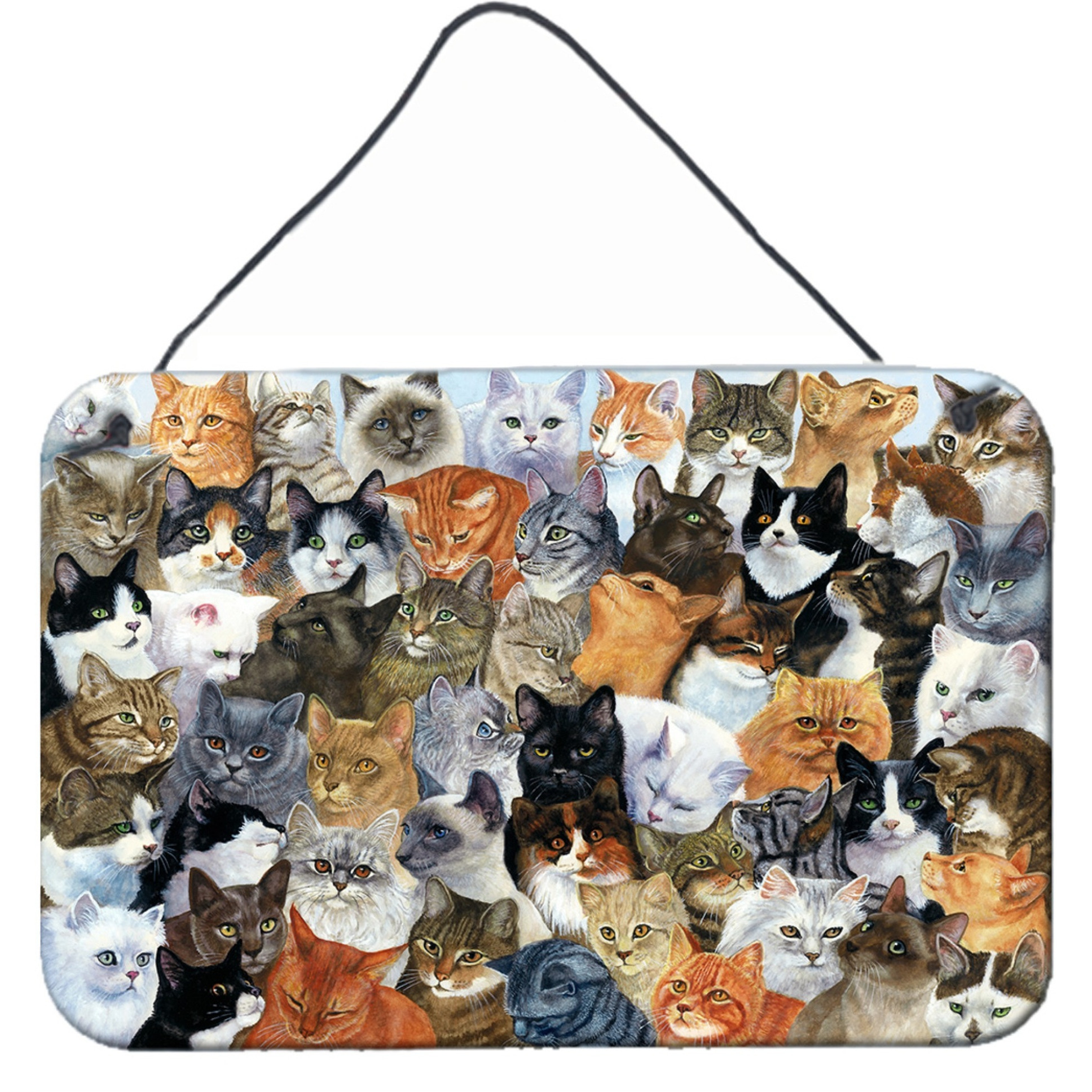 &quotCaroline's Treasures Cats Galore Wall or Door Hanging Prints BDBA0414DS812, 8HX12W"