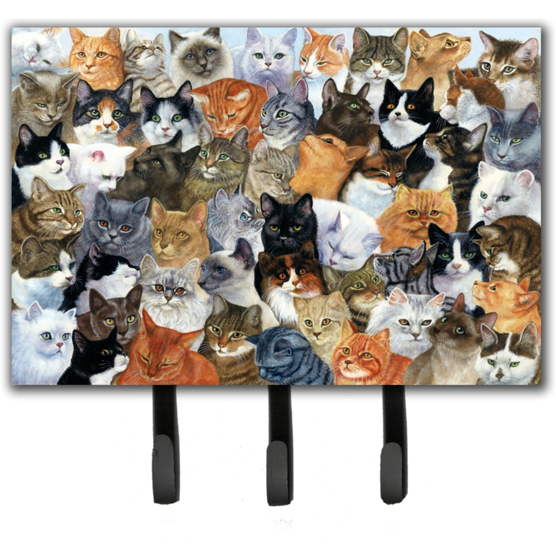&quotCaroline's Treasures BDBA0414TH68 Cats Galore Leash or Key Holder, Large, Multicolor"