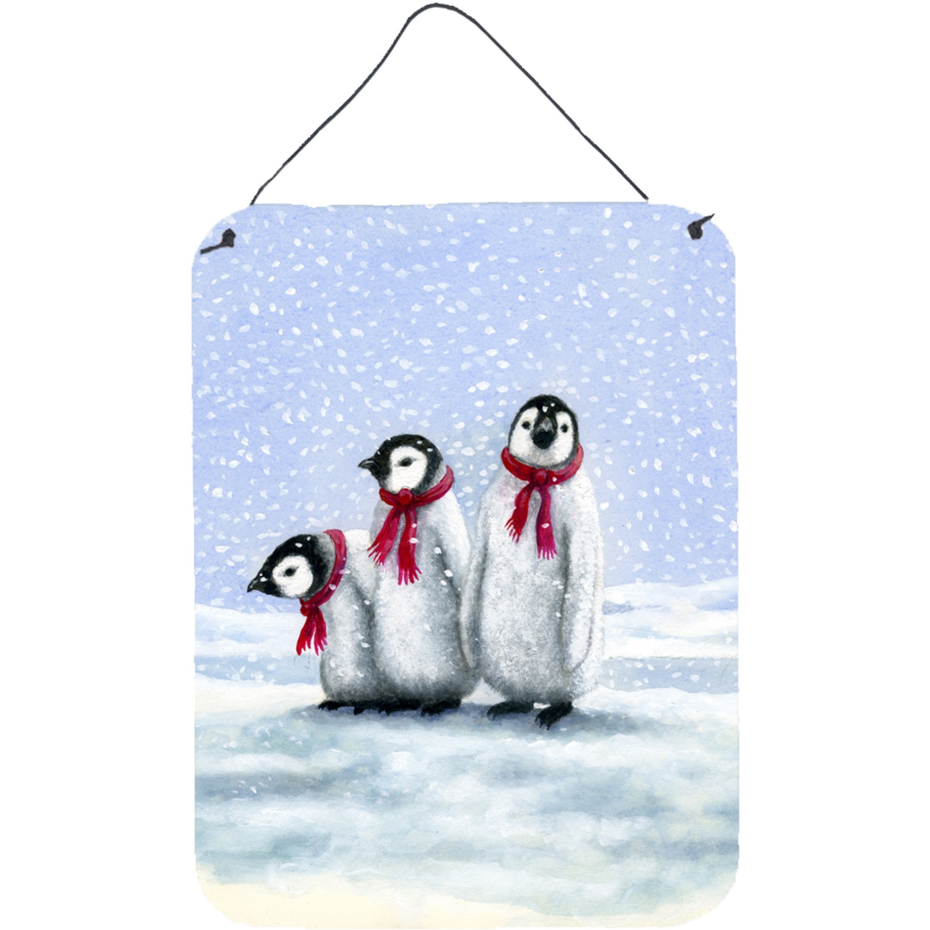 &quotCaroline's Treasures Penguins by Daphne Baxter Wall or Door Hanging Prints BDBA0419DS1216, 16"&quotH x 12"&quotW, Multicolor"