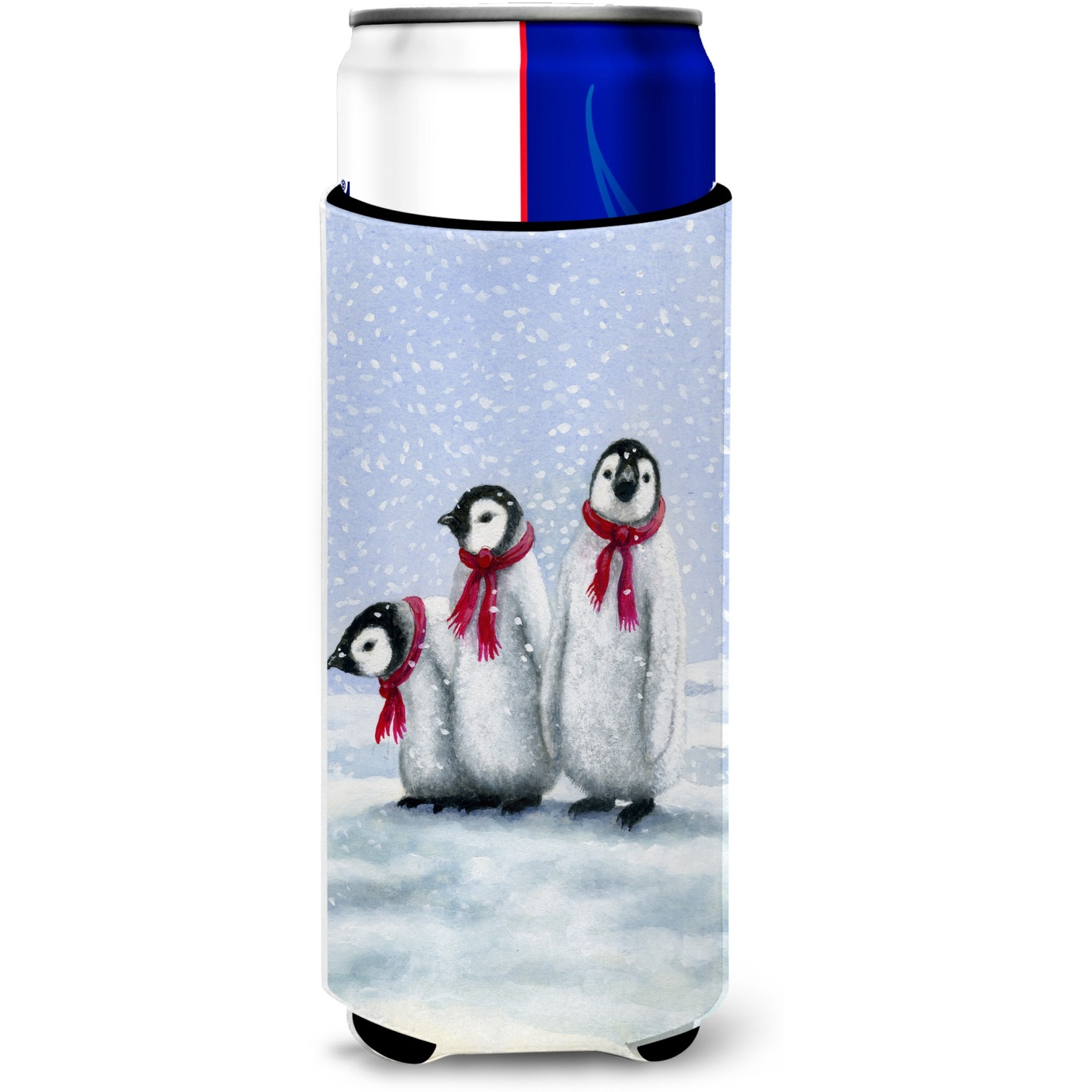 &quotCaroline's Treasures BDBA0419MUK "&quotPenguins by Daphne Baxter"" Ultra Beverage Insulators for Slim Cans, Multicolor"