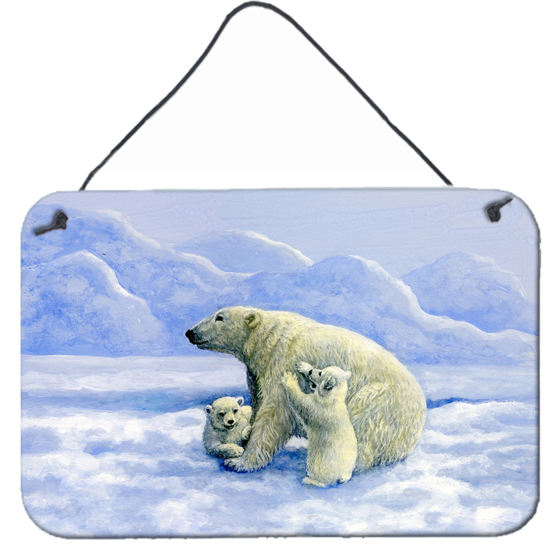 &quotCaroline's Treasures Polar Bears by Daphne Baxter Wall or Door Hanging Prints BDBA0428DS812, 8HX12W, Multicolor"