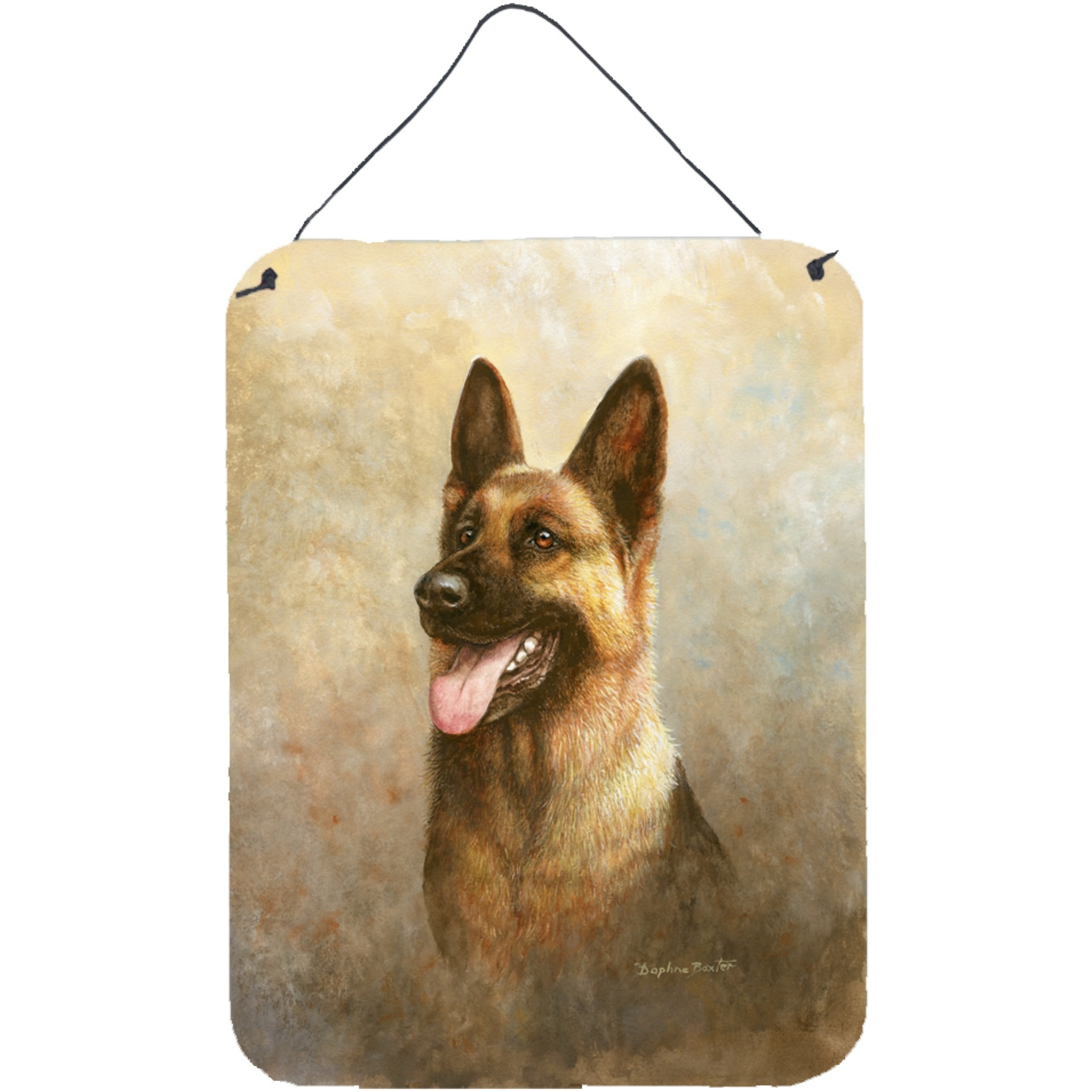 &quotCaroline's Treasures Alsatian German Shepherd Wall or Door Hanging Prints BDBA0464DS1216, 16HX12W, Multicolor"