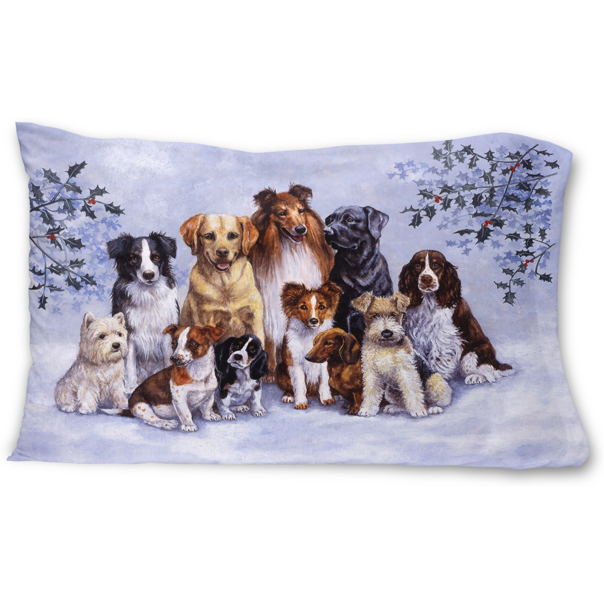 &quotCaroline's Treasures Winter Dogs Fabric Standard Pillowcase BDBA316APILLOWCASE, Multicolor"