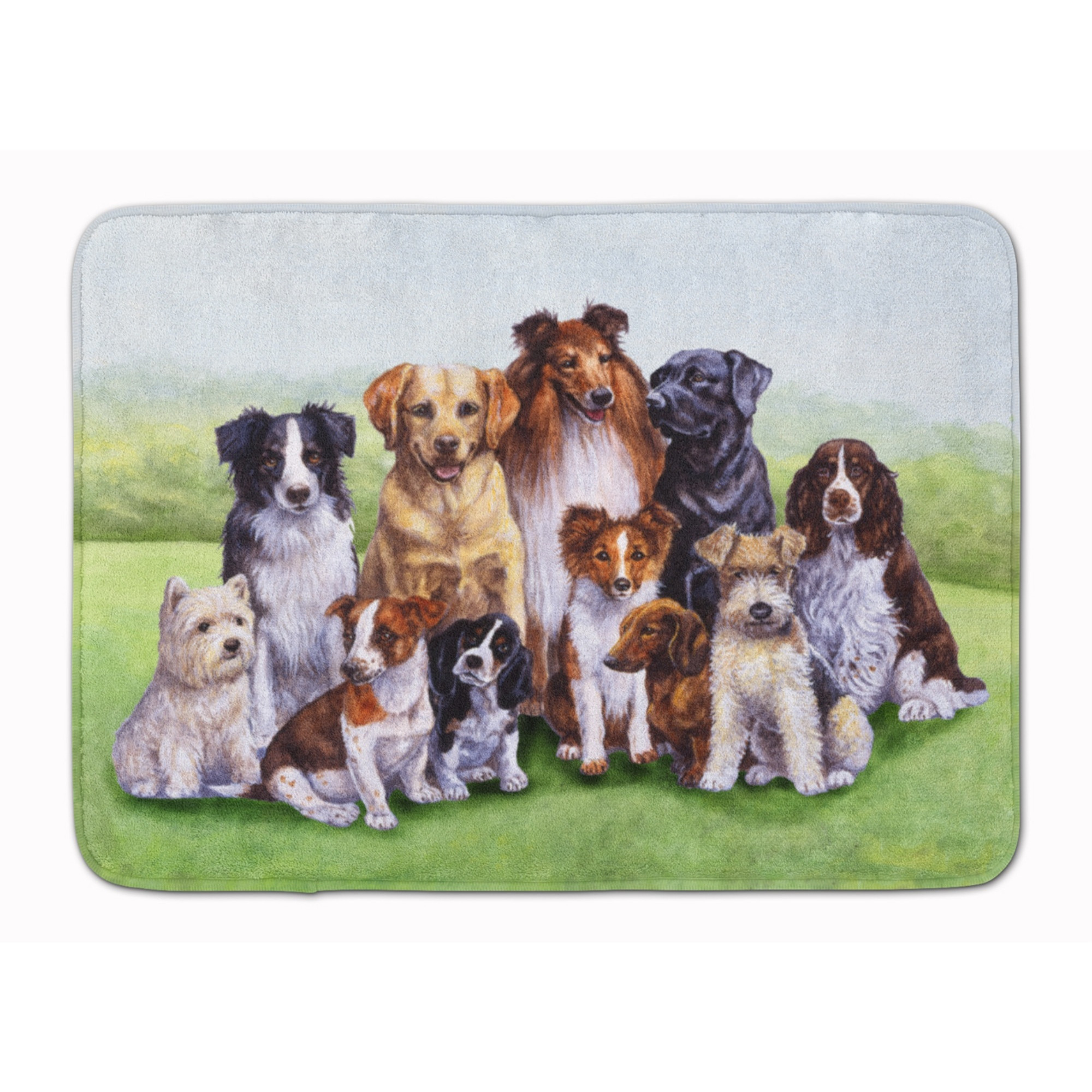&quotCaroline's Treasures Springtime Dogs Floor Mat, 19"" x 27"", Multicolor"