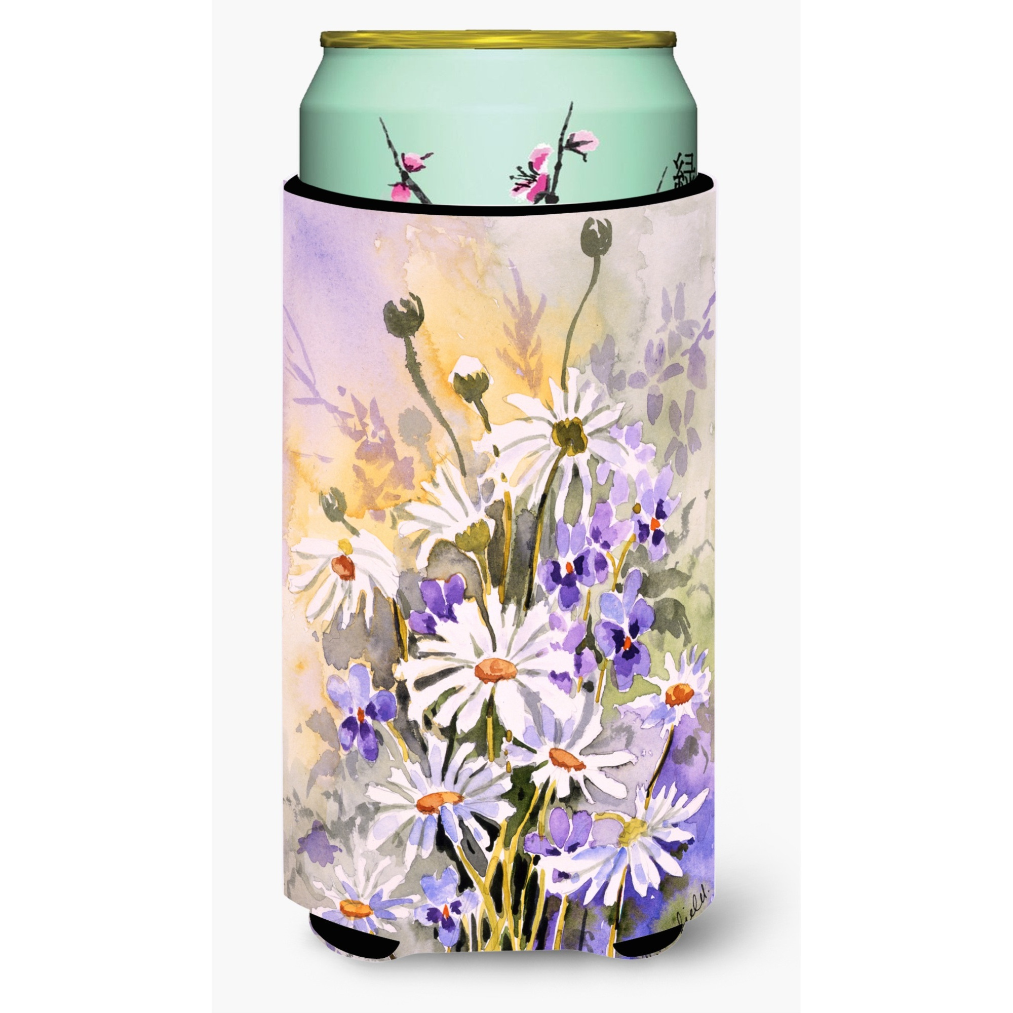&quotCaroline's Treasures Daisies by Maureen Benfield Tall Boy Koozie Hugger, Multicolor"