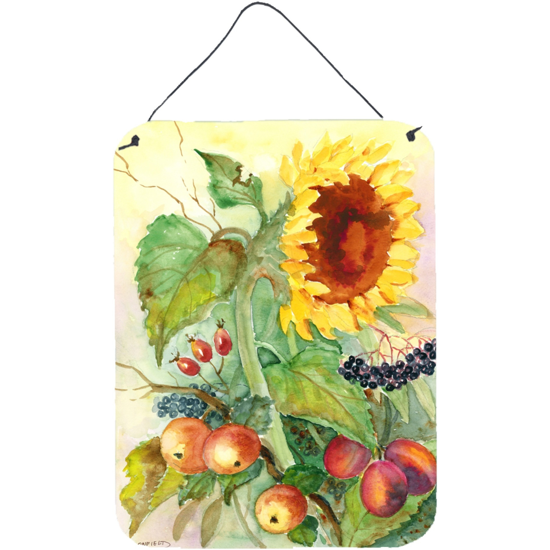 &quotCaroline's Treasures Autumn Flowers II by Maureen Bonfield Wall or Door Hanging Prints BMBO0699DS1216, 16HX12W, Multicolor"