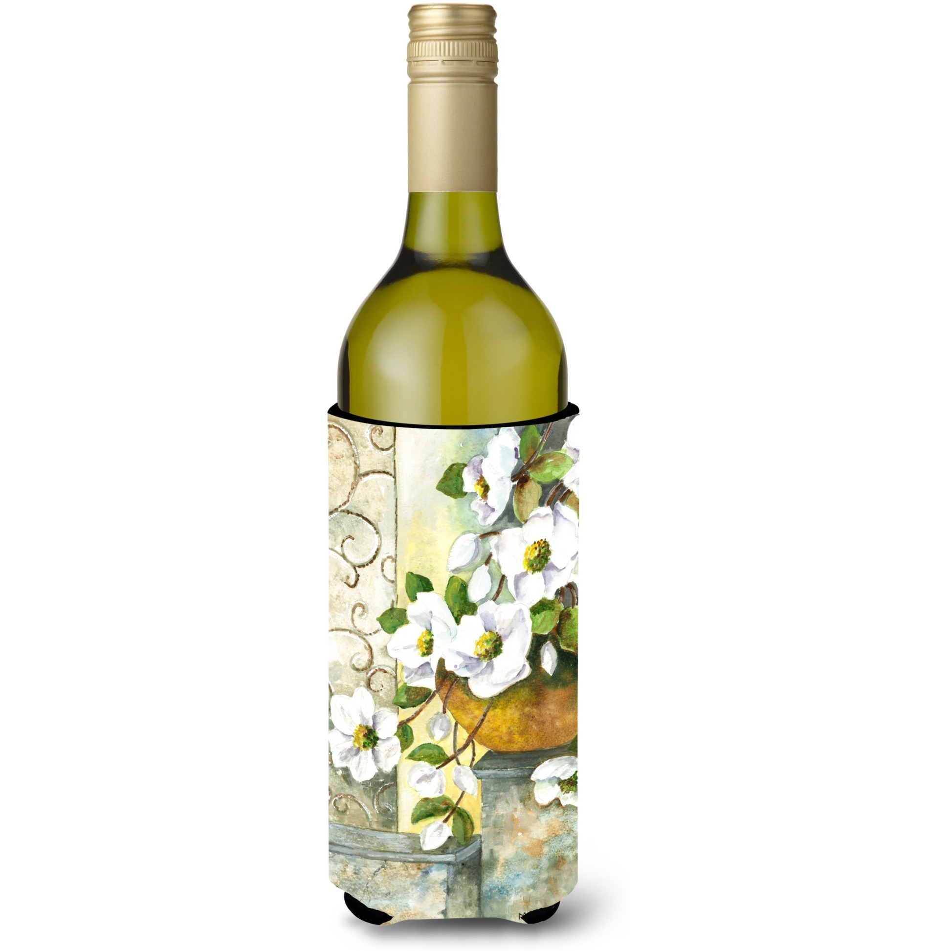 &quotCaroline's Treasures Dog Rose by Maureen Benfield Wine Bottle Koozie Hugger, 750ml, Multicolor"