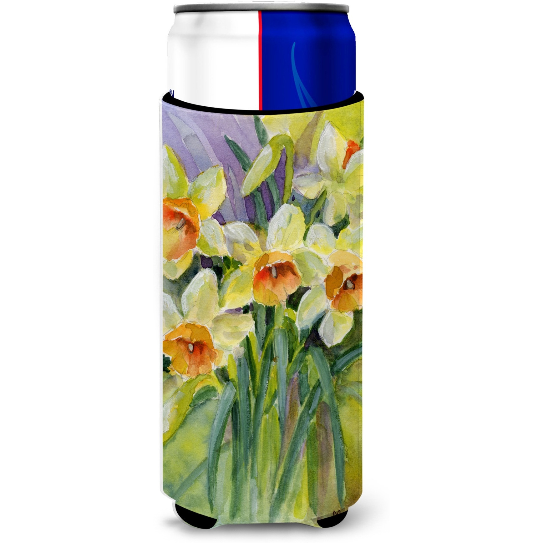 &quotCaroline's Treasures Daffodils by Maureen Benfield Michelob Ultra Koozies for Slim Cans, Multicolor"