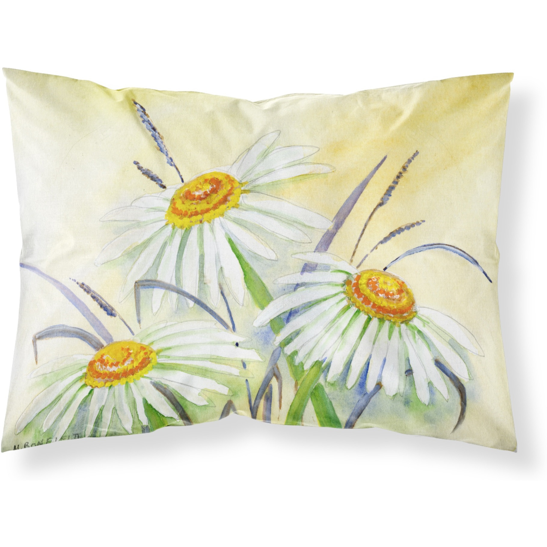 &quotCaroline's Treasures Daisies by Maureen Bonfield Fabric Standard Pillowcase BMBO1108PILLOWCASE, Multicolor"