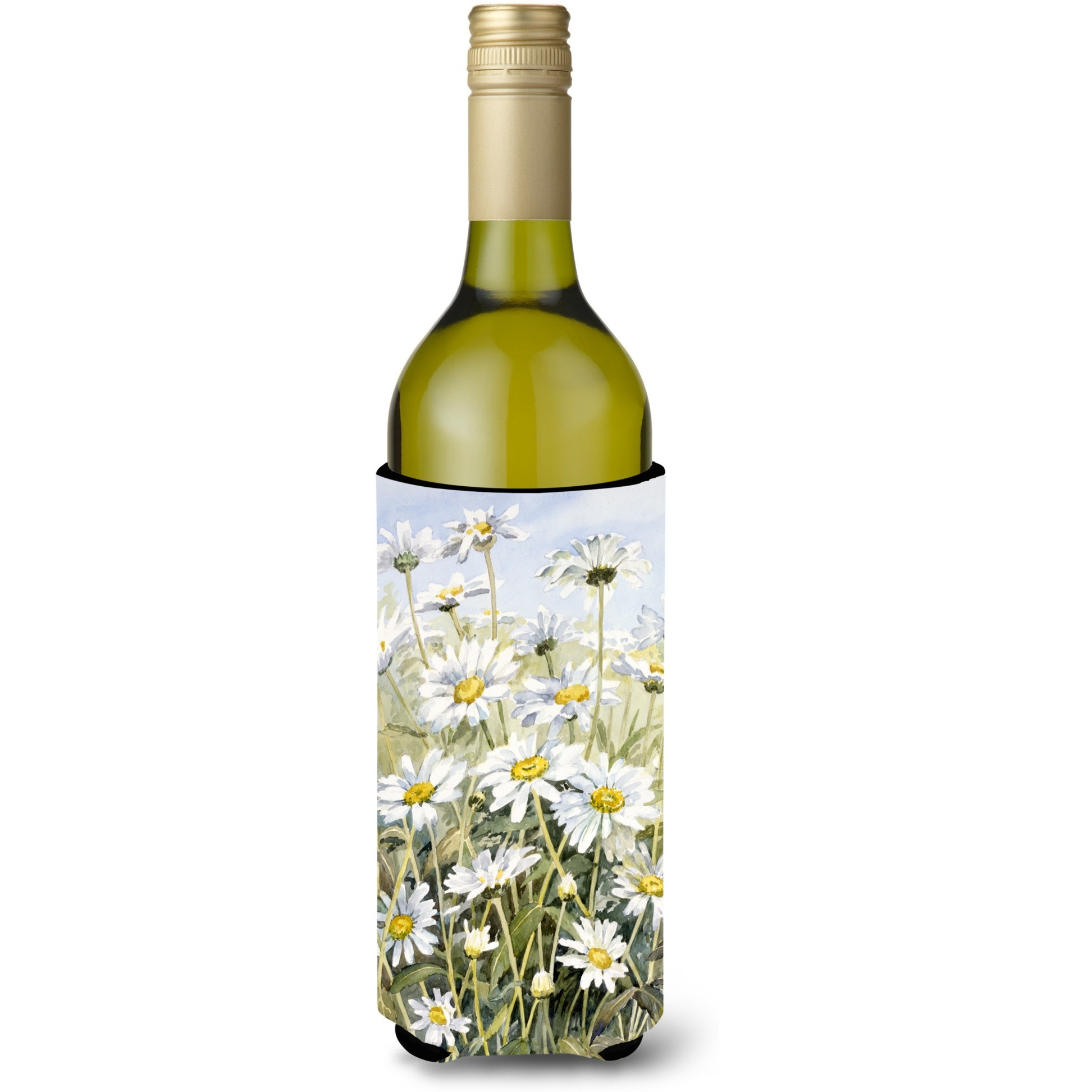 &quotCaroline's Treasures Daisies by Bettie Chessman Wine Bottle Koozie Hugger, 750ml, Multicolor"