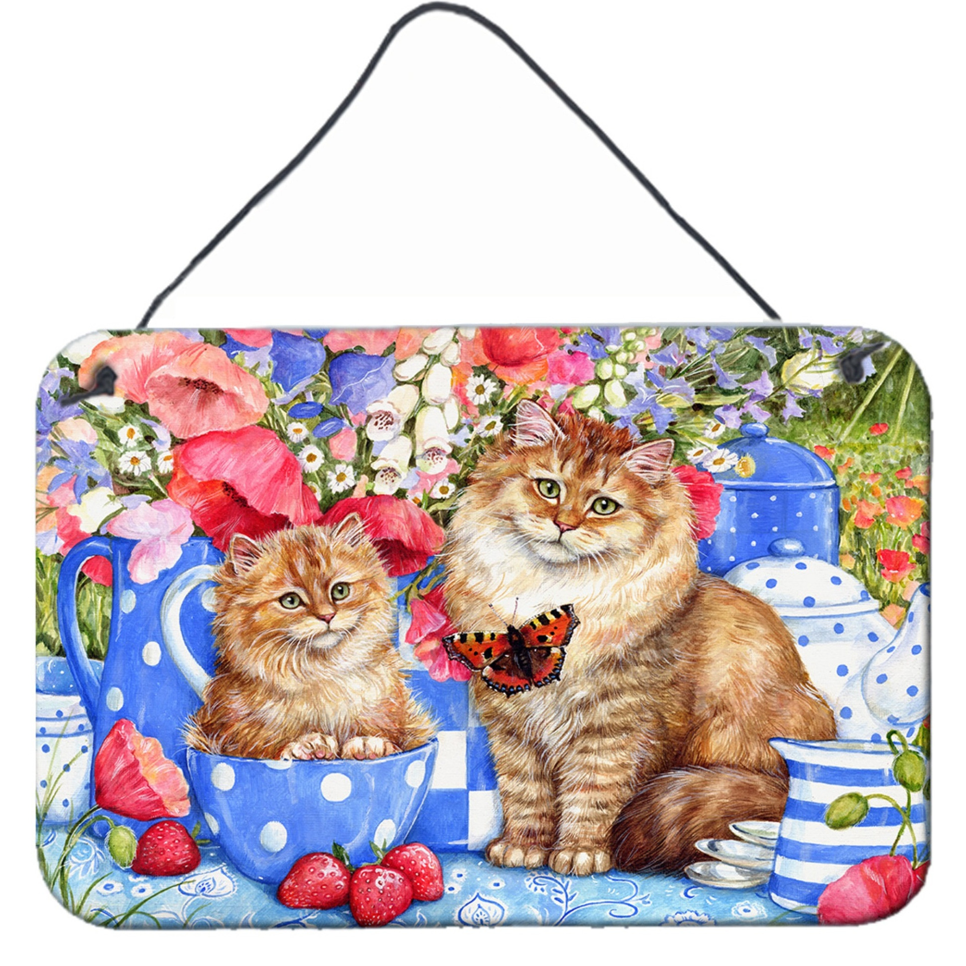 &quotCaroline's Treasures Blue Cats Wall or Door Hanging Prints CDCO0200DS812, 8"&quotH x 12"&quotW"