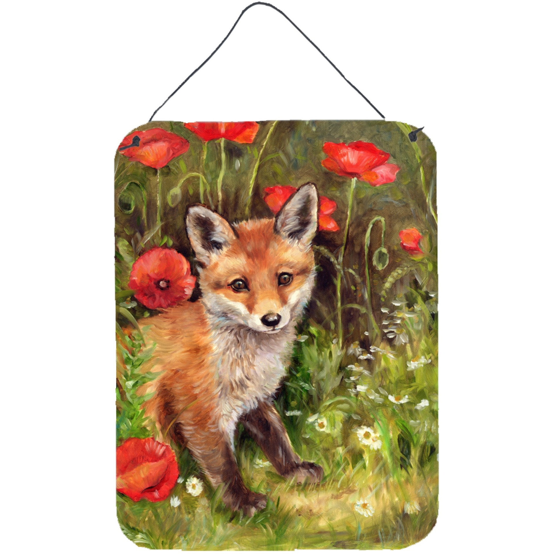 &quotCaroline's Treasures Fox Cub by Debbie Cook Wall or Door Hanging Prints CDCO0226DS1216, 16"&quotH x 12"&quotW, Multicolor"