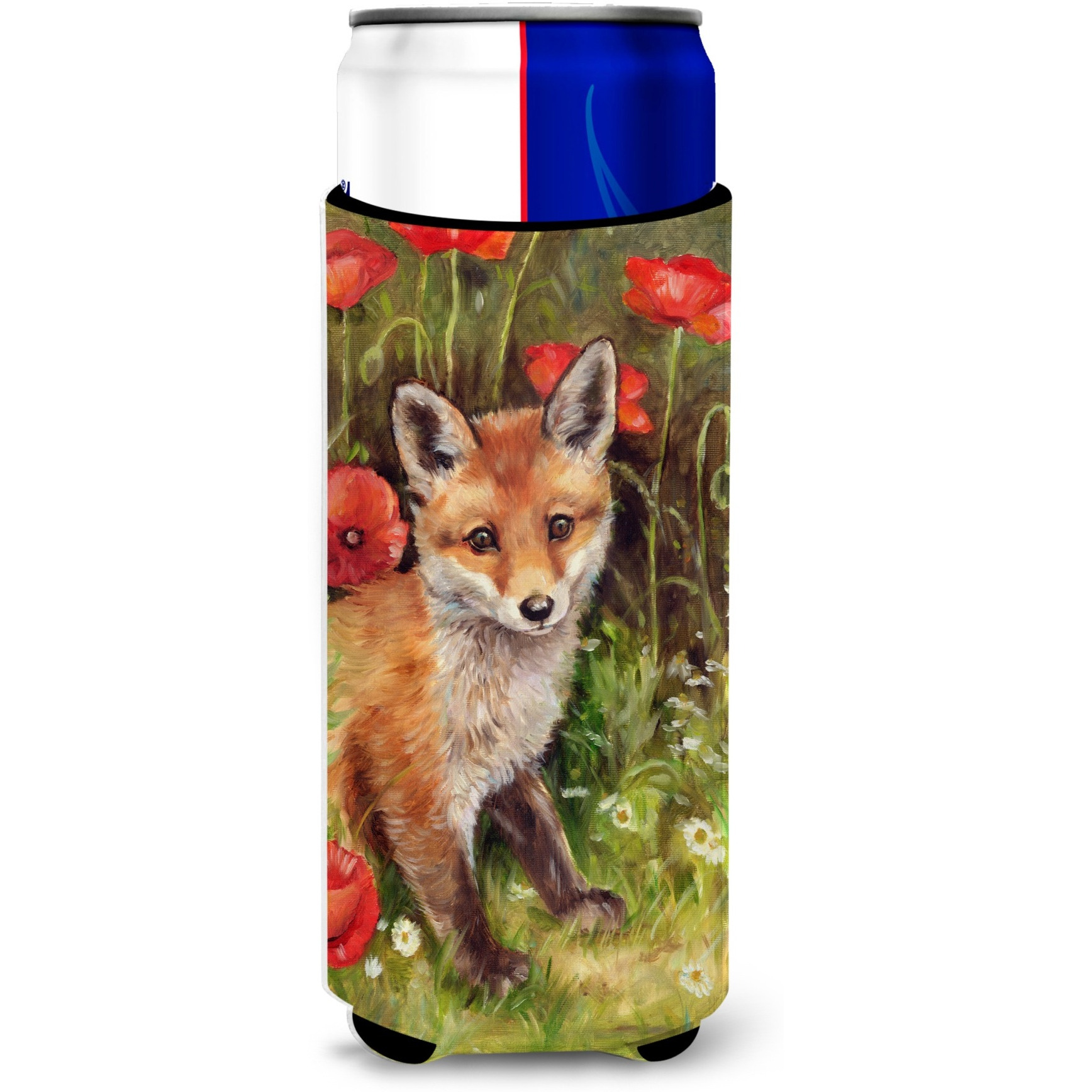 &quotCaroline's Treasures CDCO0226MUK "&quotFox Cub by Debbie Cook"" Ultra Beverage Insulators for Slim Cans, Multicolor"
