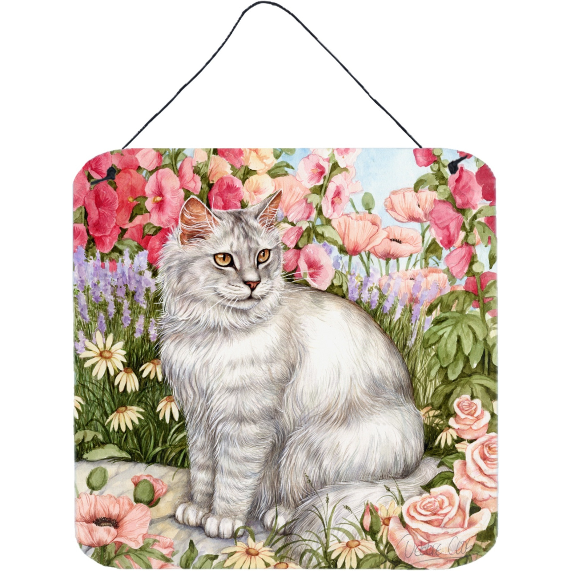 &quotCaroline's Treasures Cats Just Looking in the fish bowl Wall or Door Hanging Prints CDCO0244DS66, 6HX6W, Multicolor"