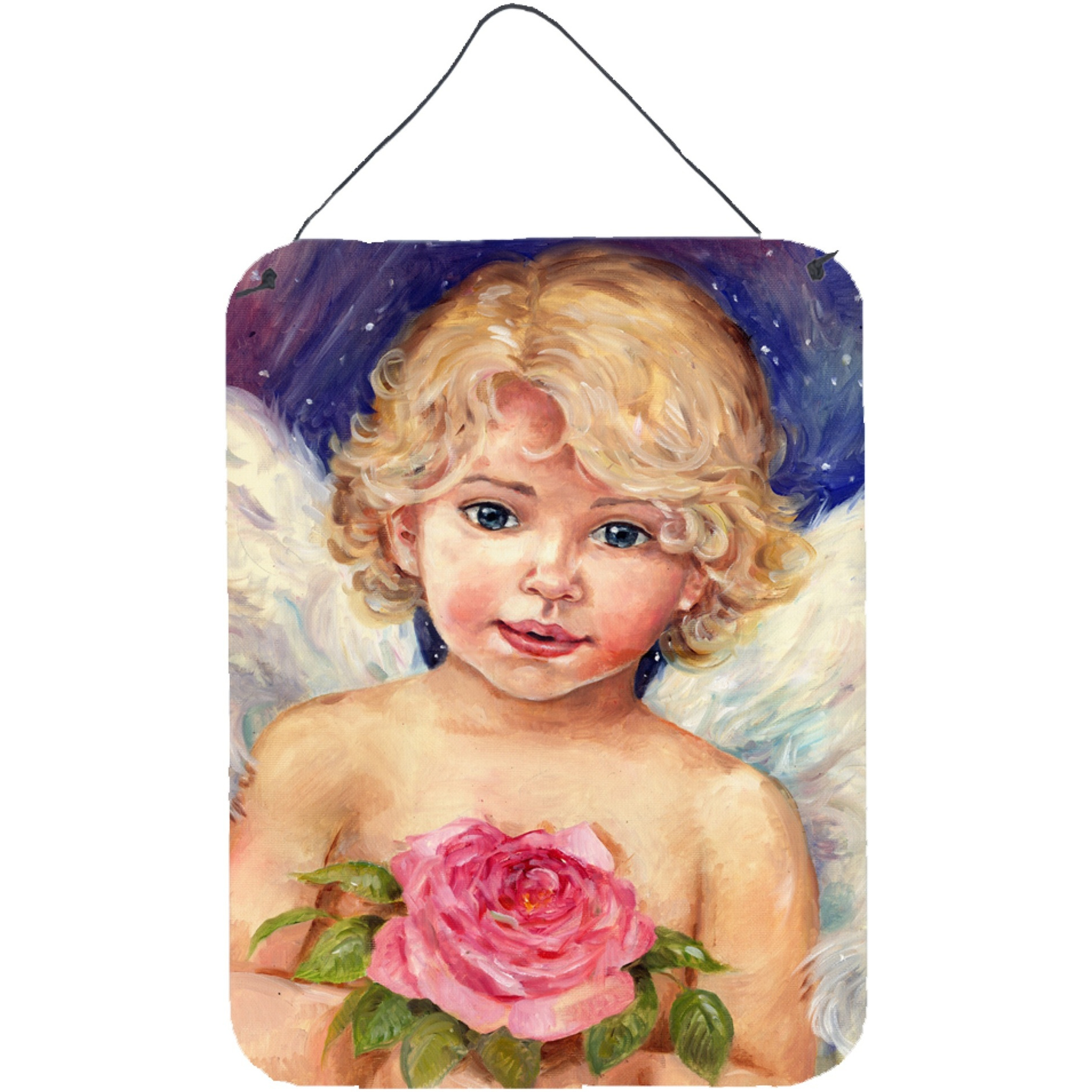&quotCaroline's Treasures Little Angel by Debbie Cook Wall or Door Hanging Prints CDCO0249DS1216, 16"&quotH x 12"&quotW, Multicolor"
