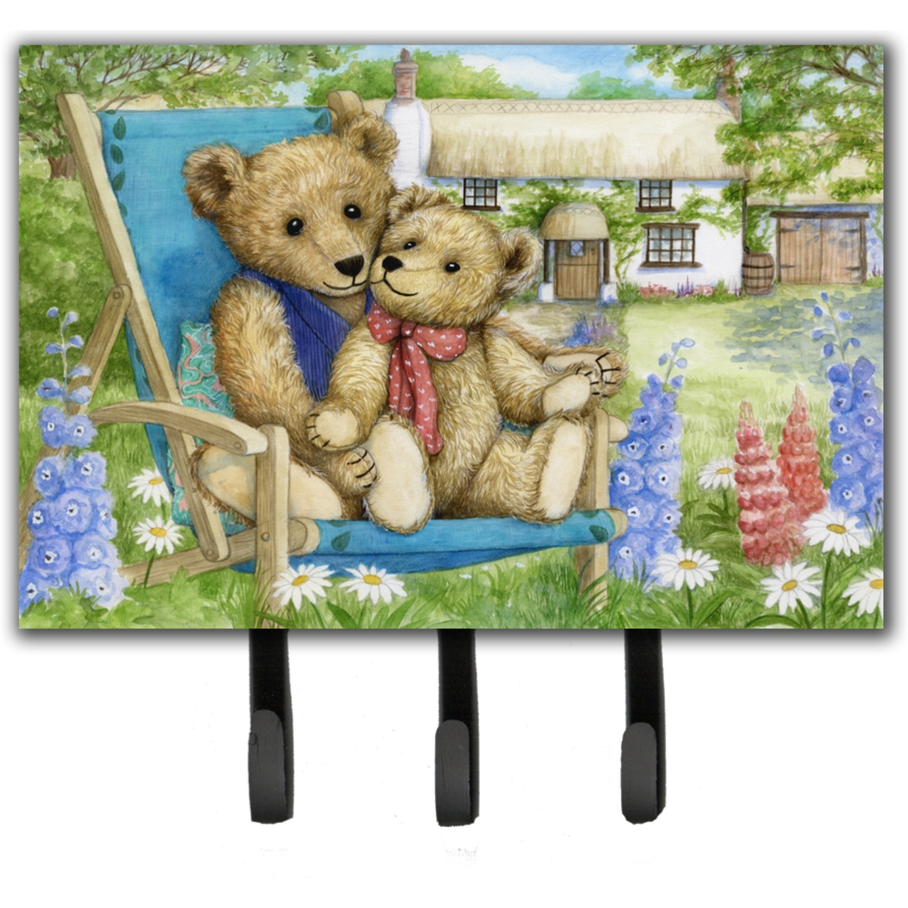 &quotCaroline's Treasures Springtime Teddy Bears in Flowers Leash or Key Holder CDCO0306TH68, Triple"