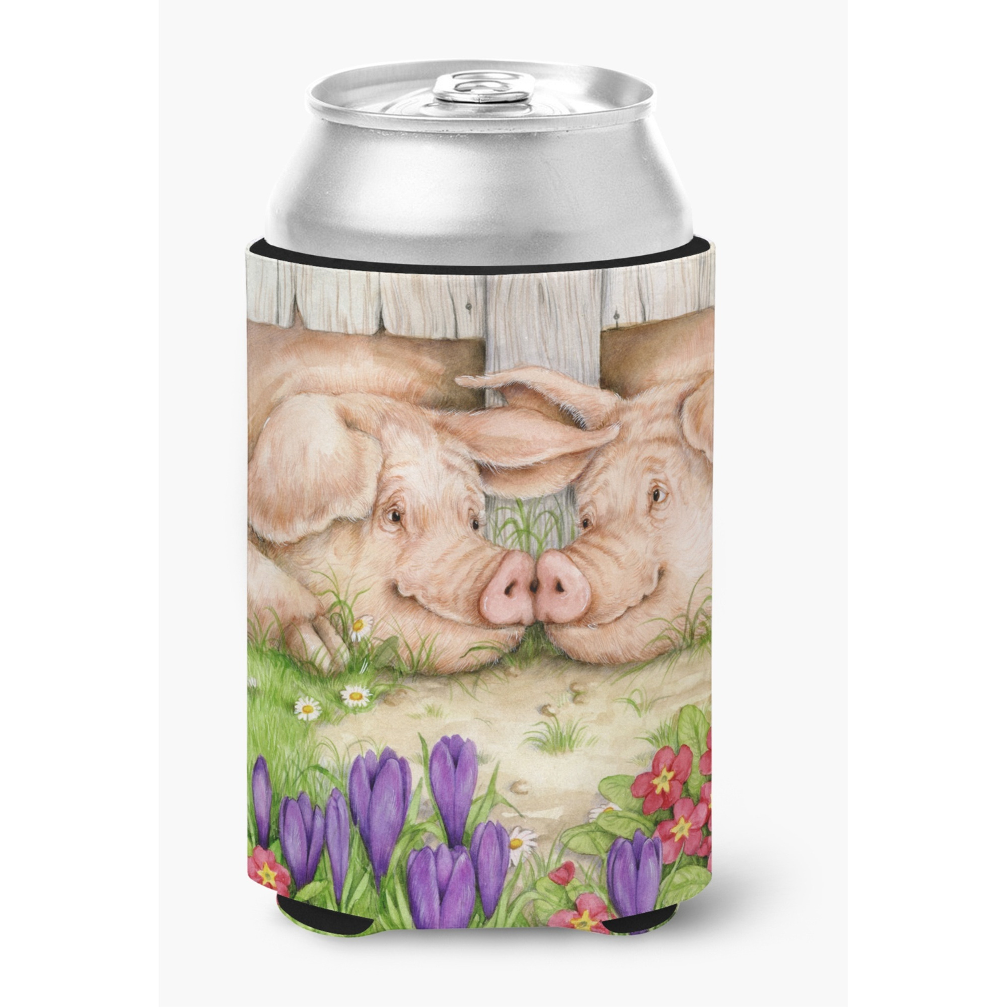 &quotCaroline's Treasures CDCO0350CC "&quotPigs Nose To Nose by Debbie Cook"" Can or Bottle Hugger, Multicolor"