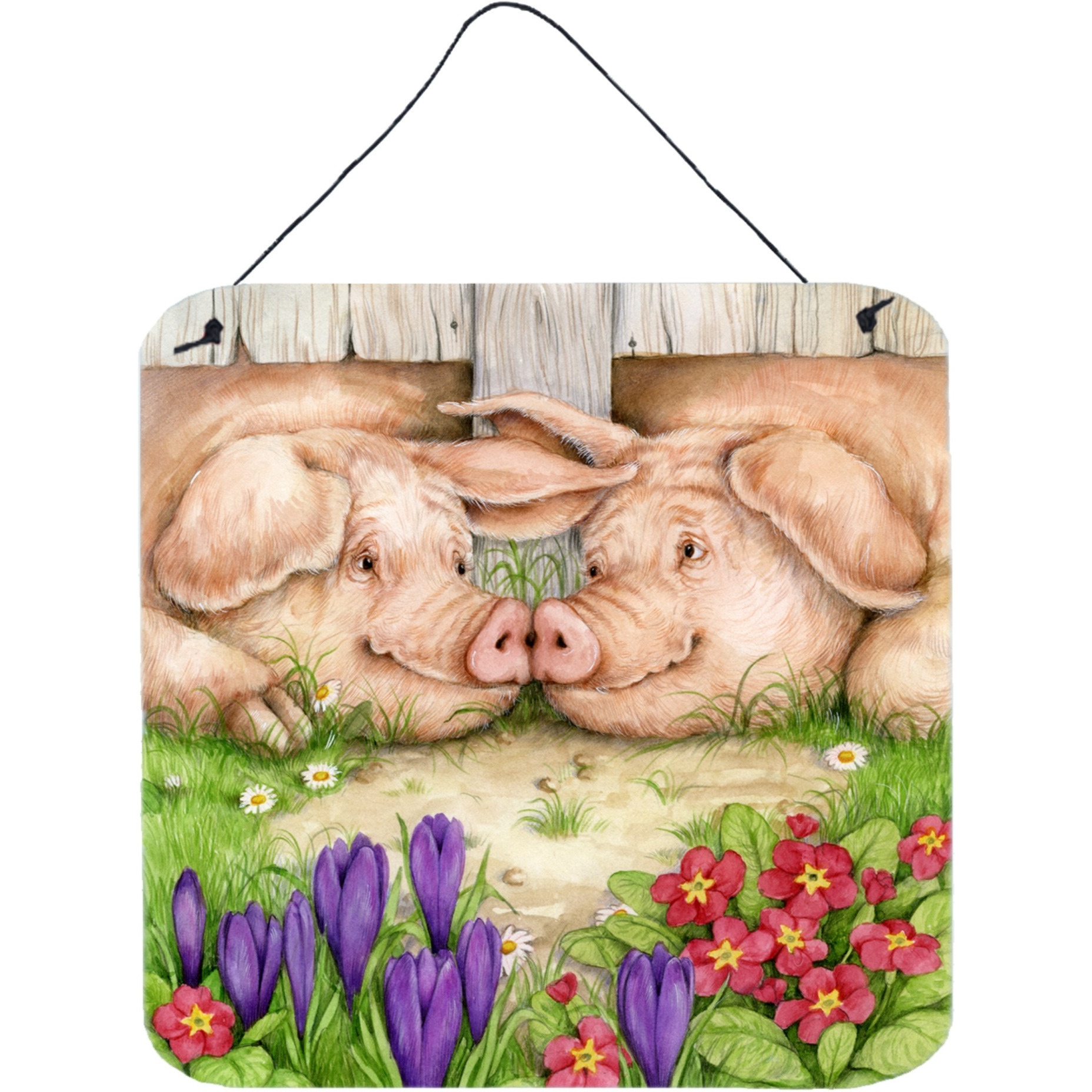 &quotCaroline's Treasures Pigs Nose by Debbie Cook Wall or Door Hanging Prints CDCO0350DS66, 6HX6W, Multicolor"