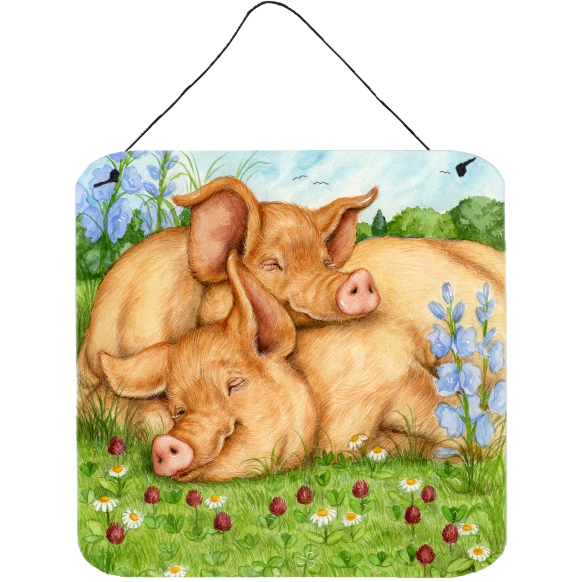 &quotCaroline's Treasures Pigs Tamworths In Clover Wall or Door Hanging Prints CDCO0358DS66, 6HX6W, Multicolor"