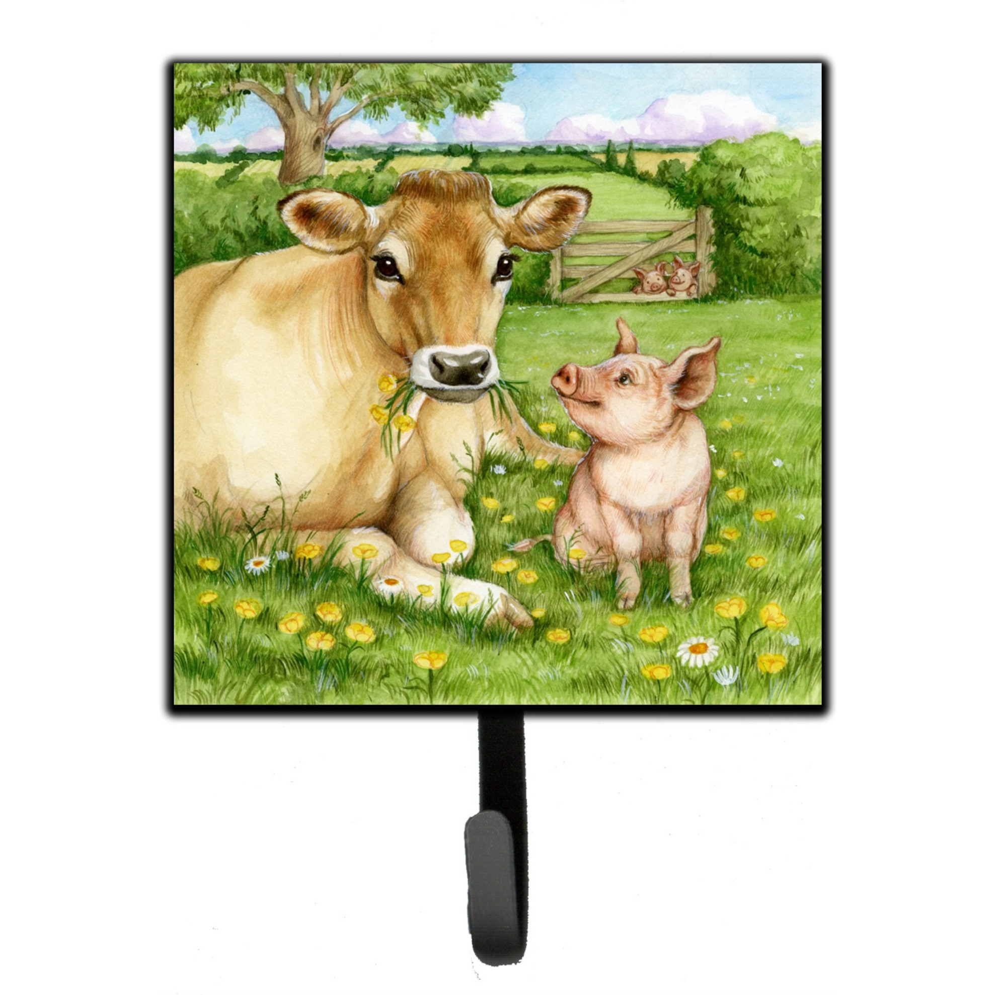 &quotCaroline's Treasures Pigs and Cow Good Friends Leash or Key Holder CDCO0360SH4, Small, Multicolor"