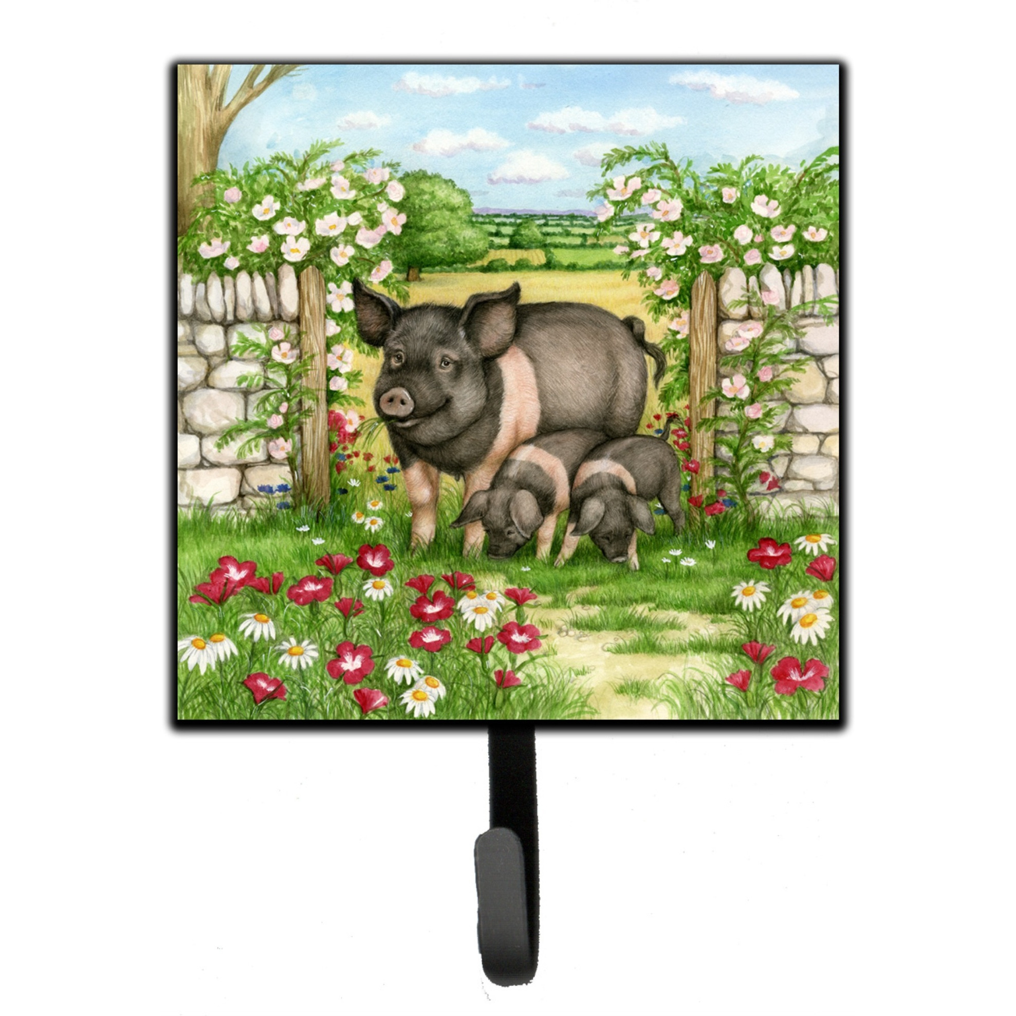 &quotCaroline's Treasures Pigs Rosie and Piglets Leash or Key Holder CDCO0375SH4, Small, Multicolor"