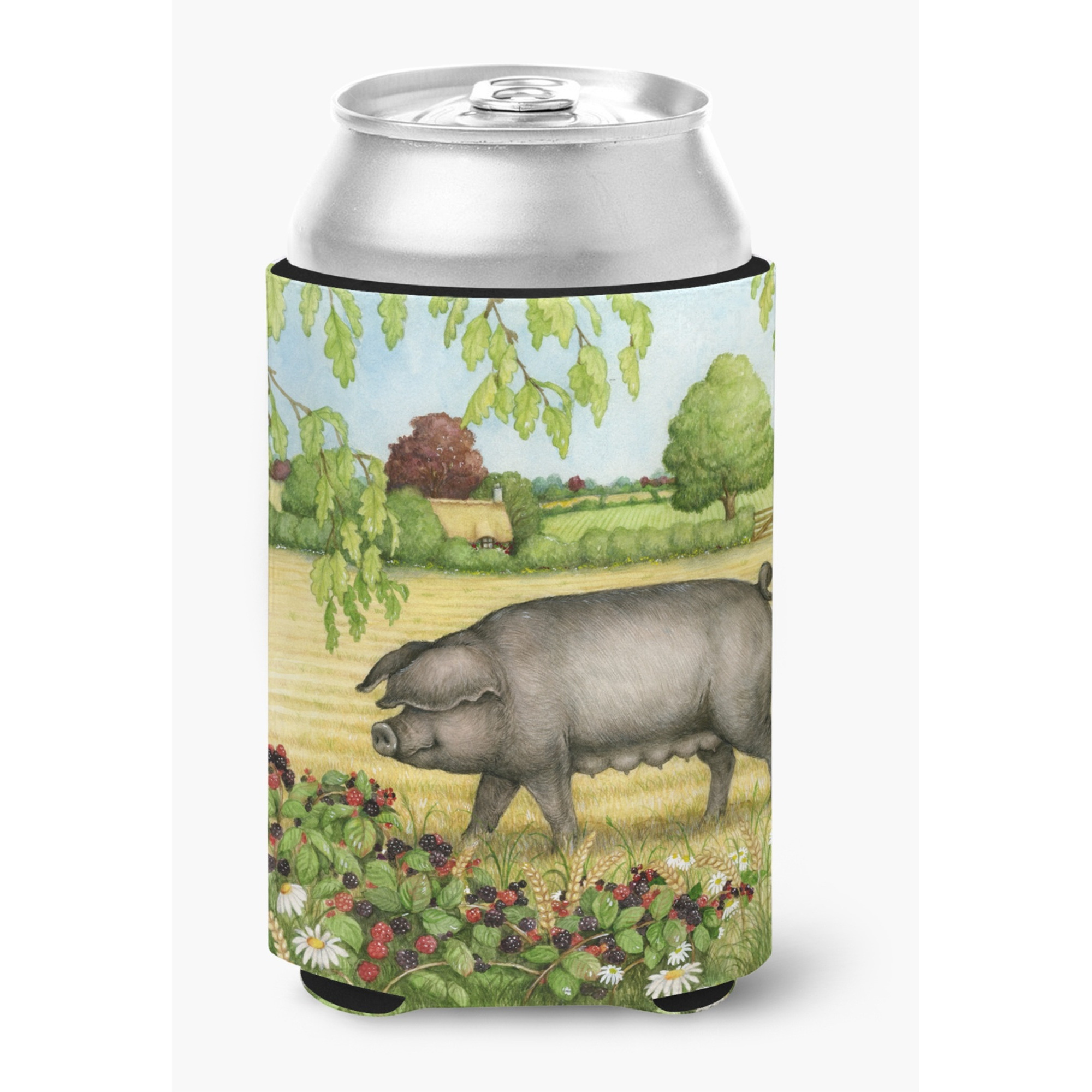 &quotCaroline's Treasures CDCO0376CC "&quotPigs Bramble in Berries"" Can or Bottle Hugger, Multicolor"