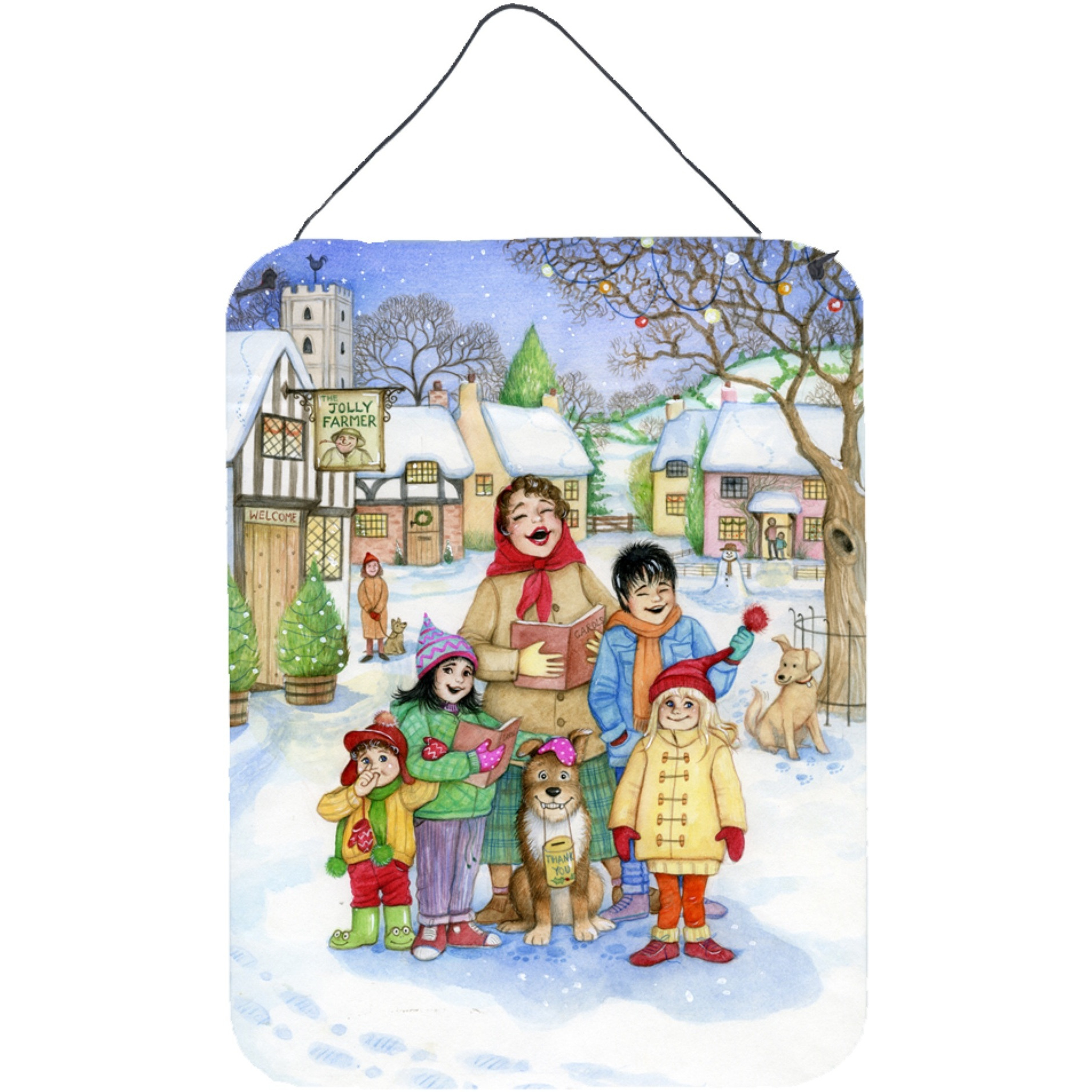 &quotCaroline's Treasures Christmas Carol Singers Wall or Door Hanging Prints CDCO0410DS1216, 16"&quotH x 12"&quotW, Multicolor"