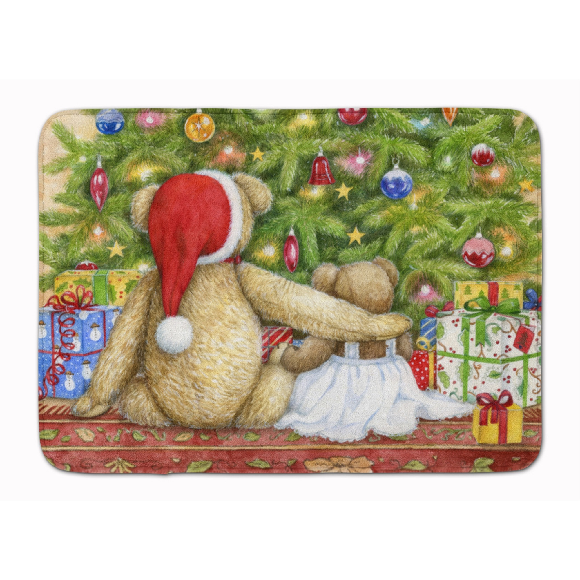 &quotCaroline's Treasures Christmas Teddy Bears with Tree Floor Mat, 19"" x 27"", Multicolor"