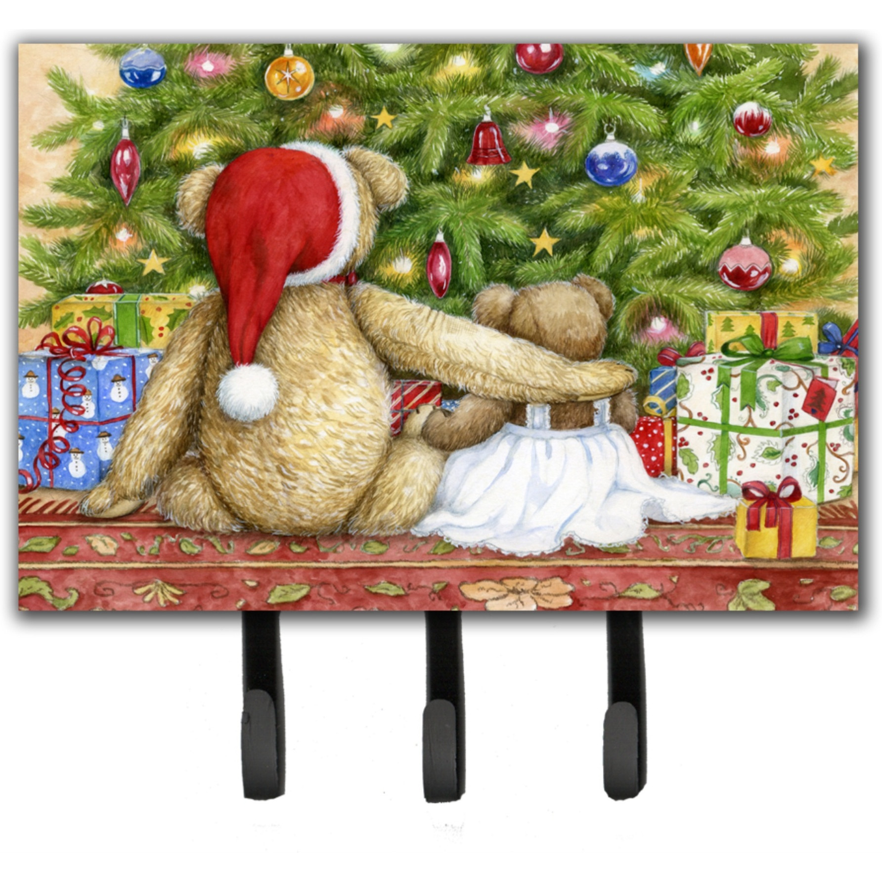 &quotCaroline's Treasures Christmas Teddy Bears with Tree Leash or Key Holder CDCO0415TH68, Triple"