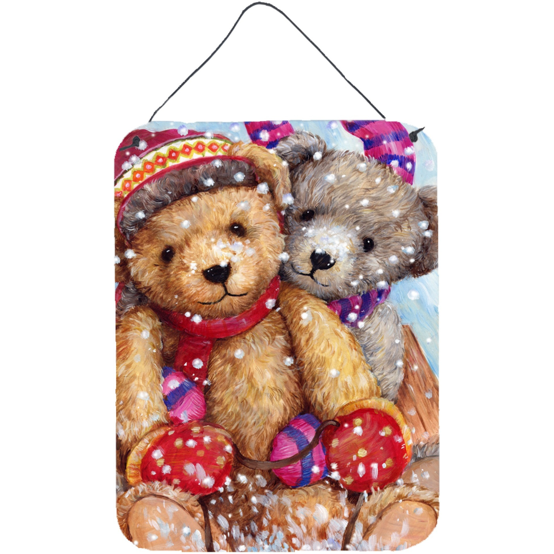 &quotCaroline's Treasures Winter Snow Teddy Bears Wall or Door Hanging Prints CDCO0461DS1216, 16"&quotH x 12"&quotW, Multicolor"