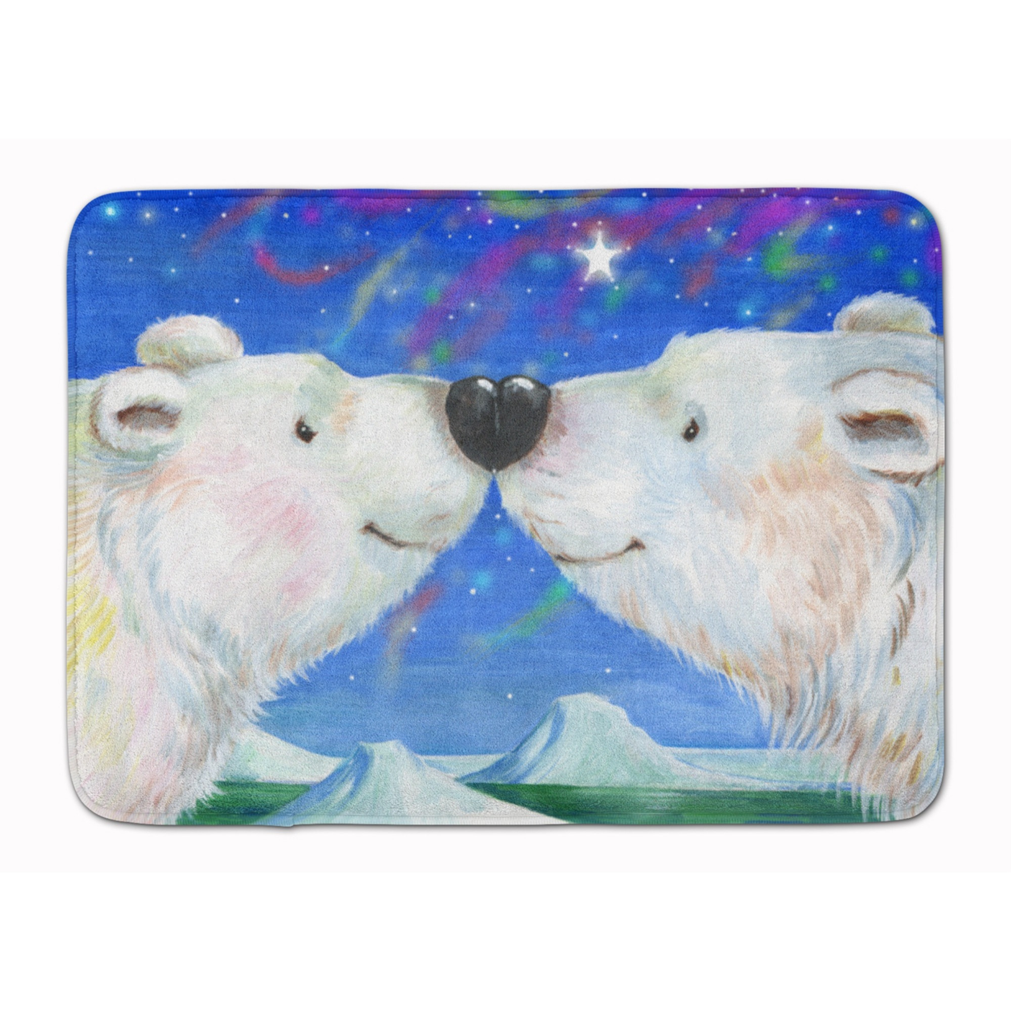 &quotCaroline's Treasures Bears Polar Kiss by Debbie Cook Floor Mat, 19"" x 27"", Multicolor"