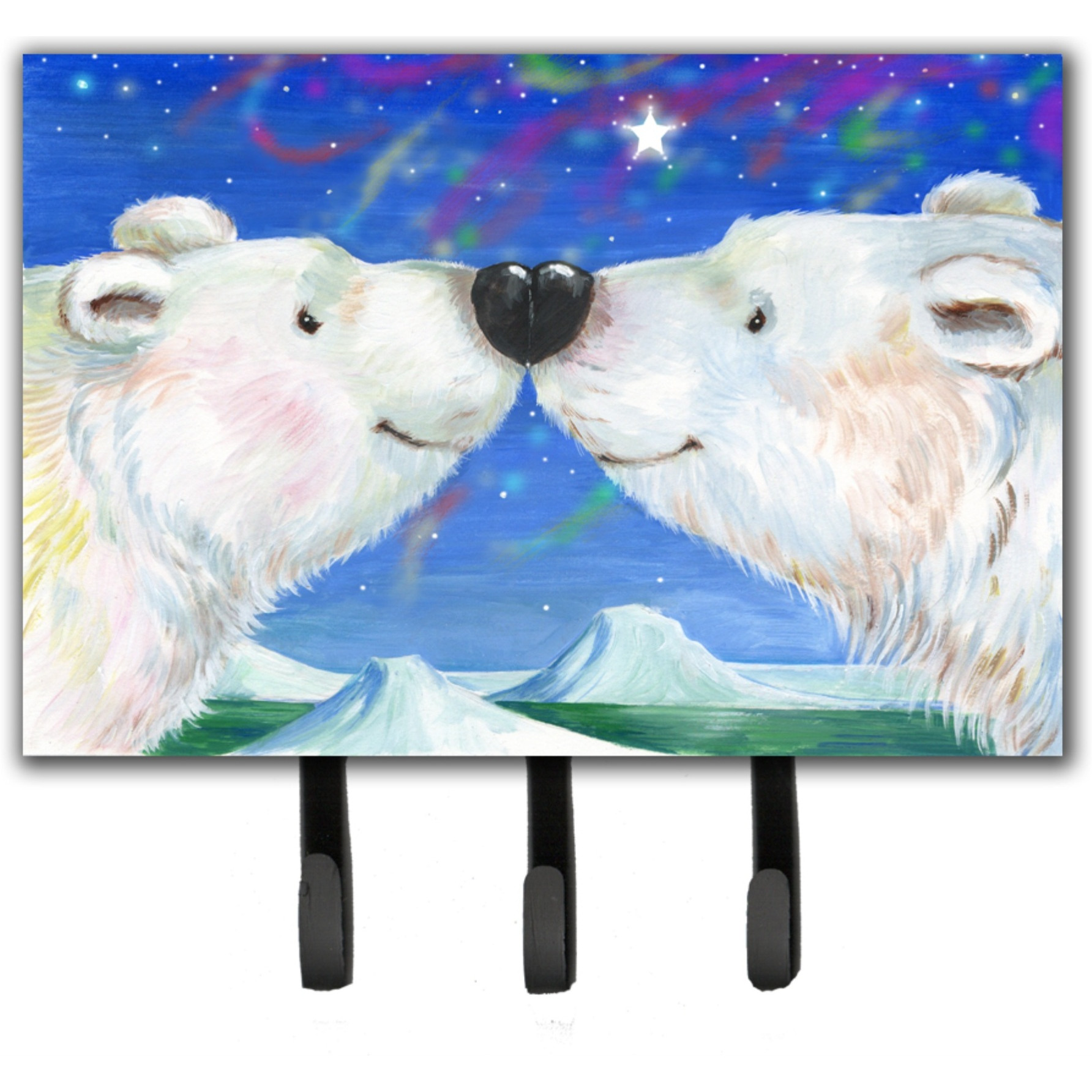 &quotCaroline's Treasures Bears Polar Kiss by Debbie Cook Leash or Key Holder CDCO0487TH68, Triple"